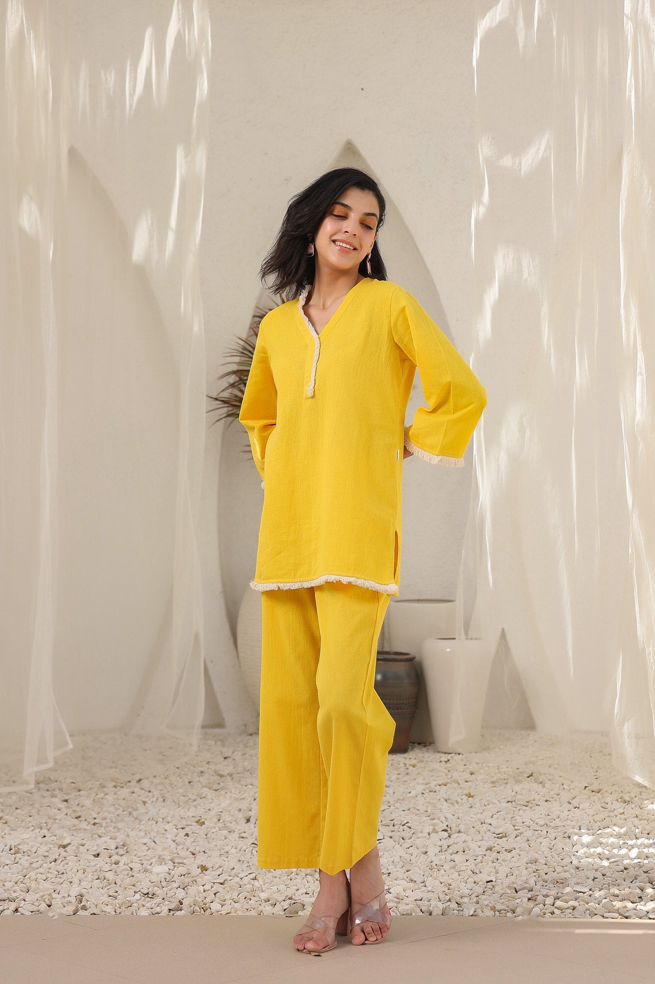 Curcuma Solid Cotton Flex Co-ord Set