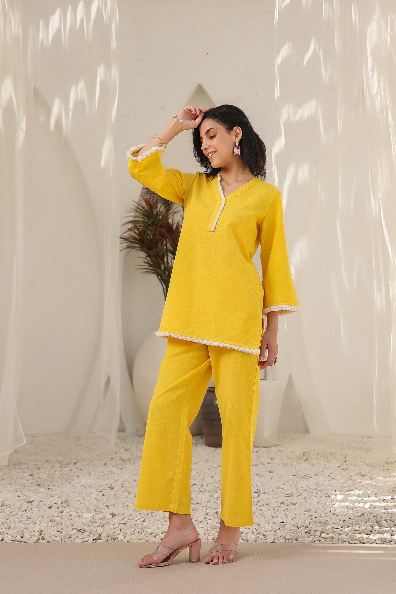 Curcuma Solid Cotton Flex Co-ord Set