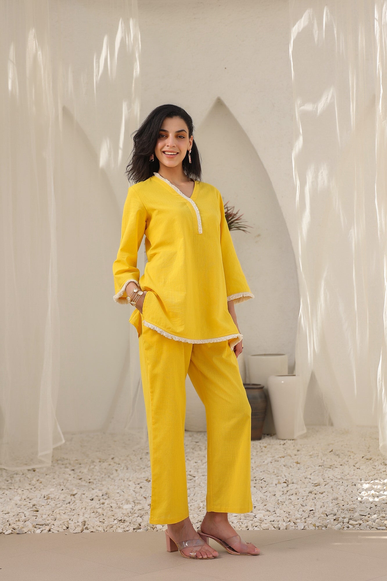 Curcuma Solid Cotton Flex Co-ord Set