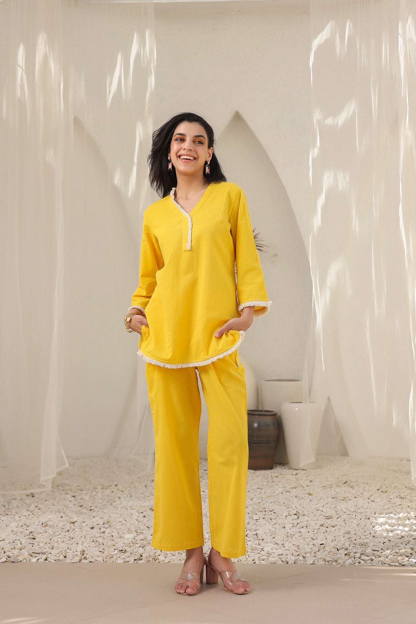 Curcuma Solid Cotton Flex Co-ord Set