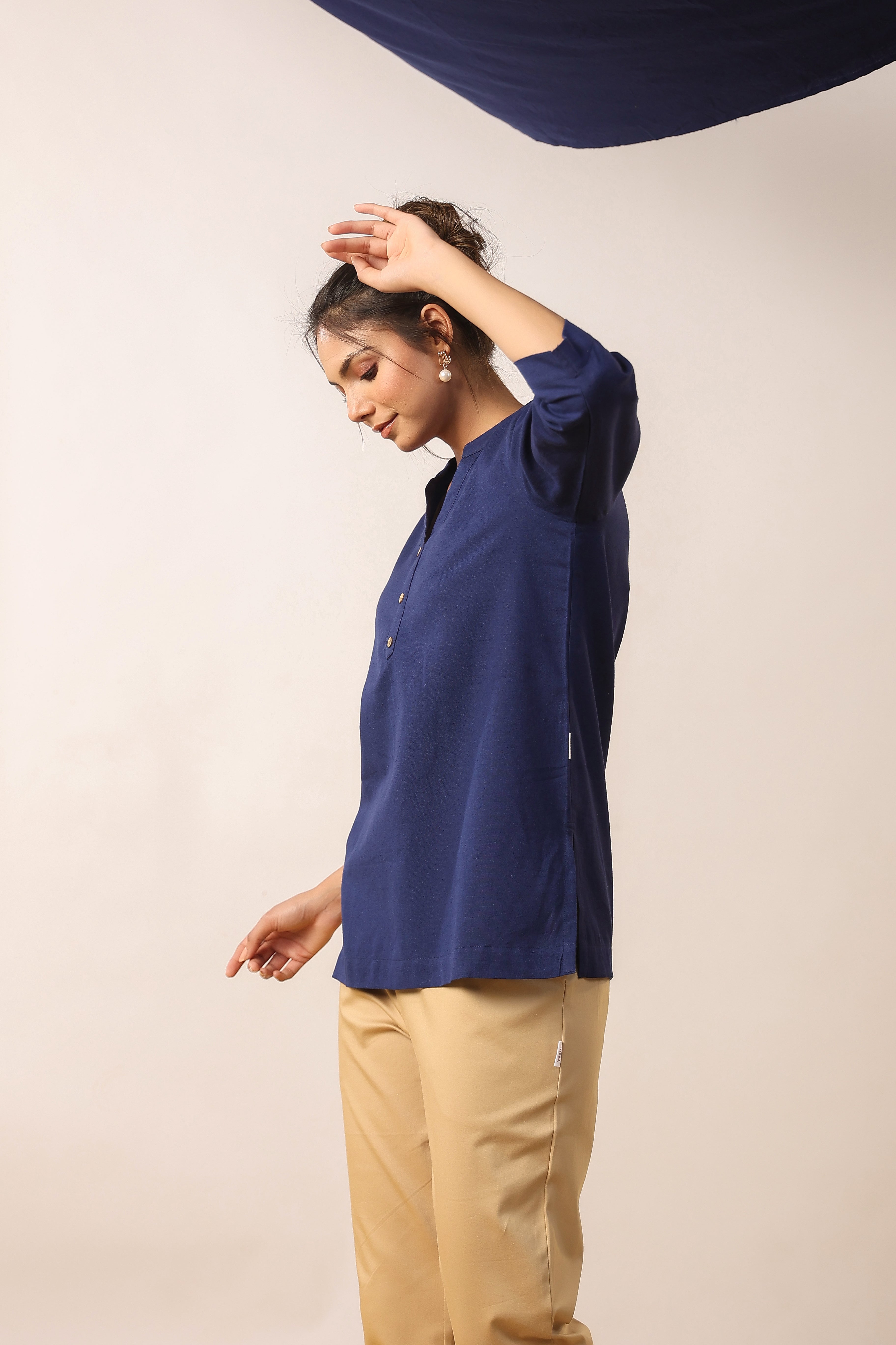 Midnight Blue Cotton Top
