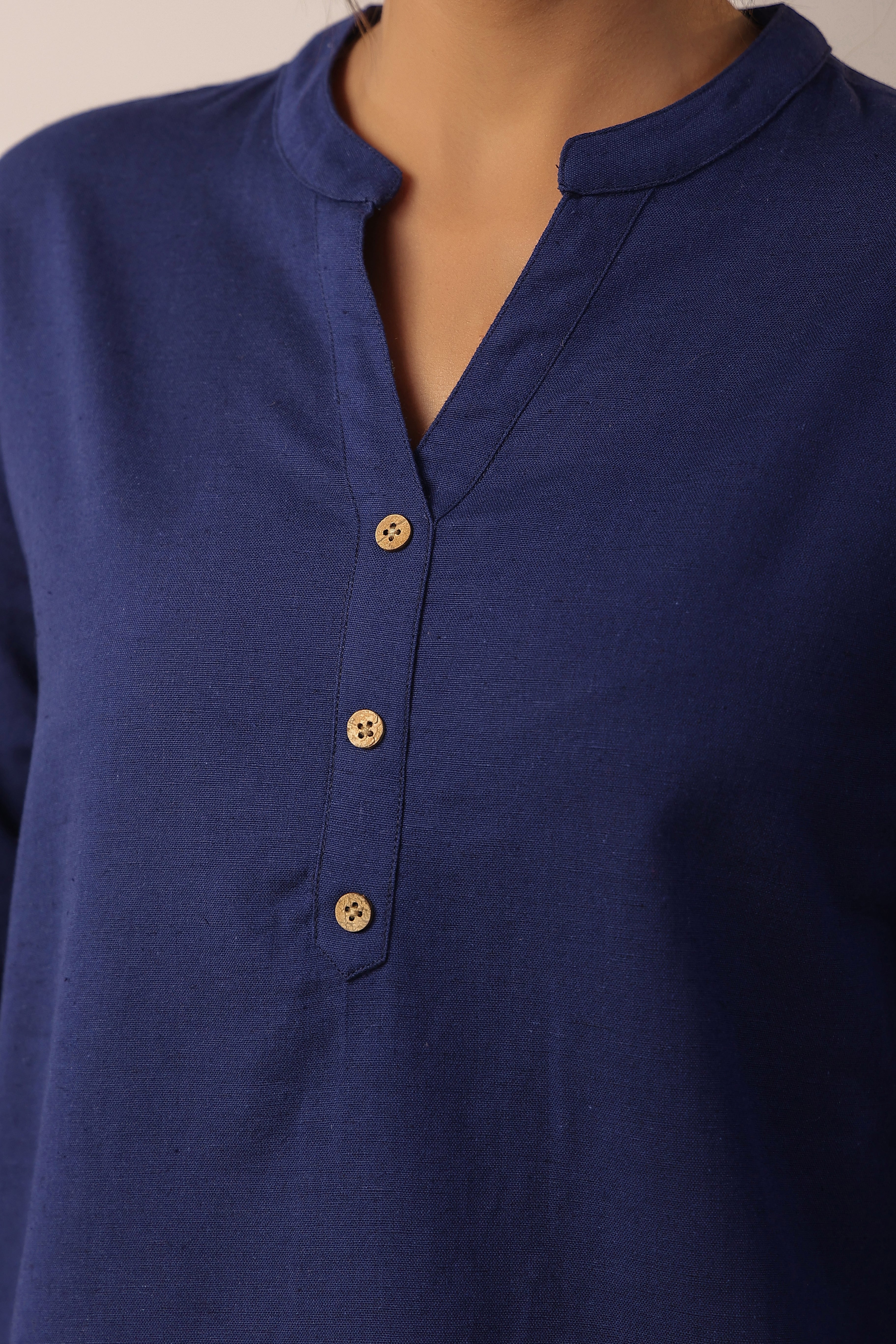 Midnight Blue Cotton Top