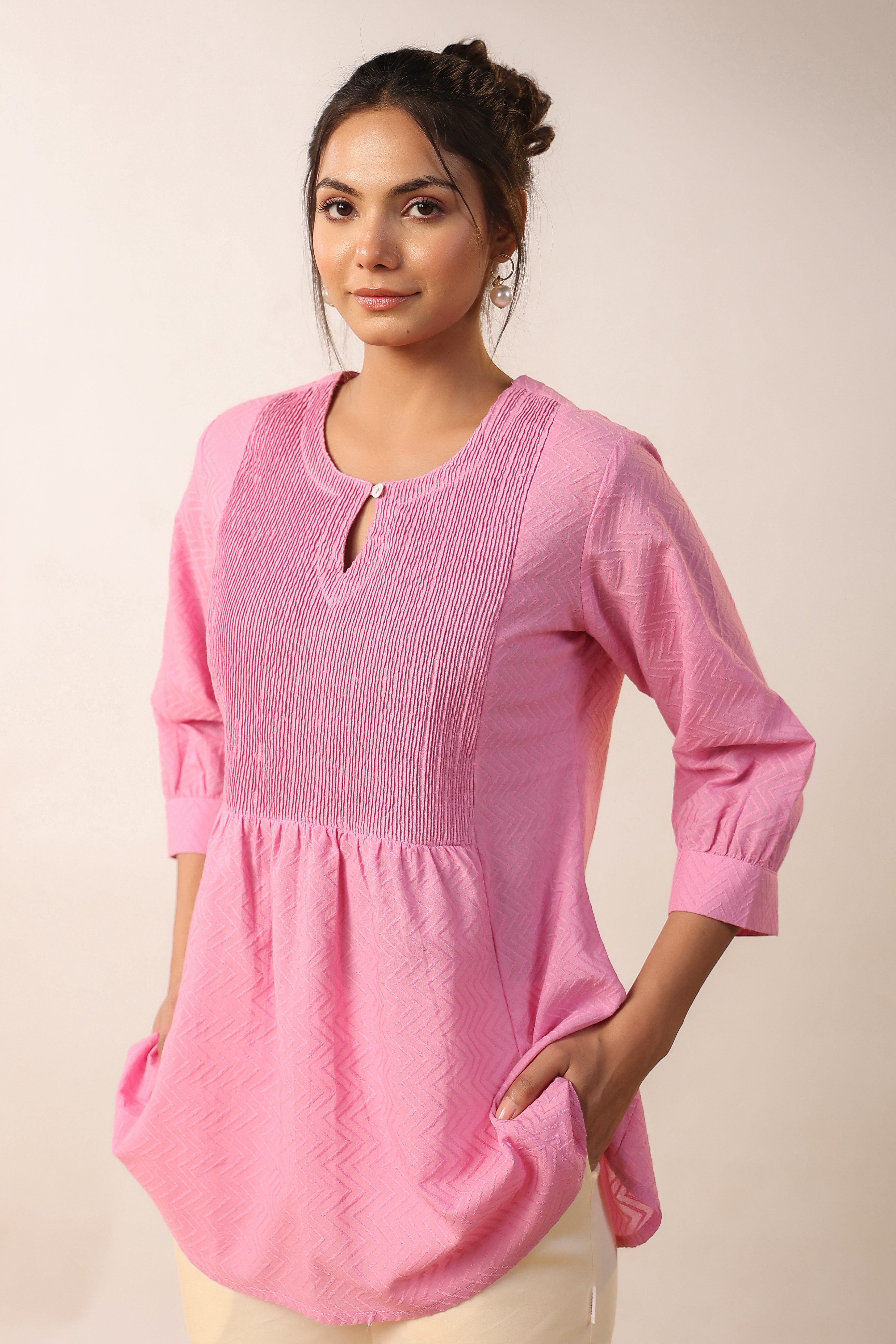 Carnation Cotton Dobby Top