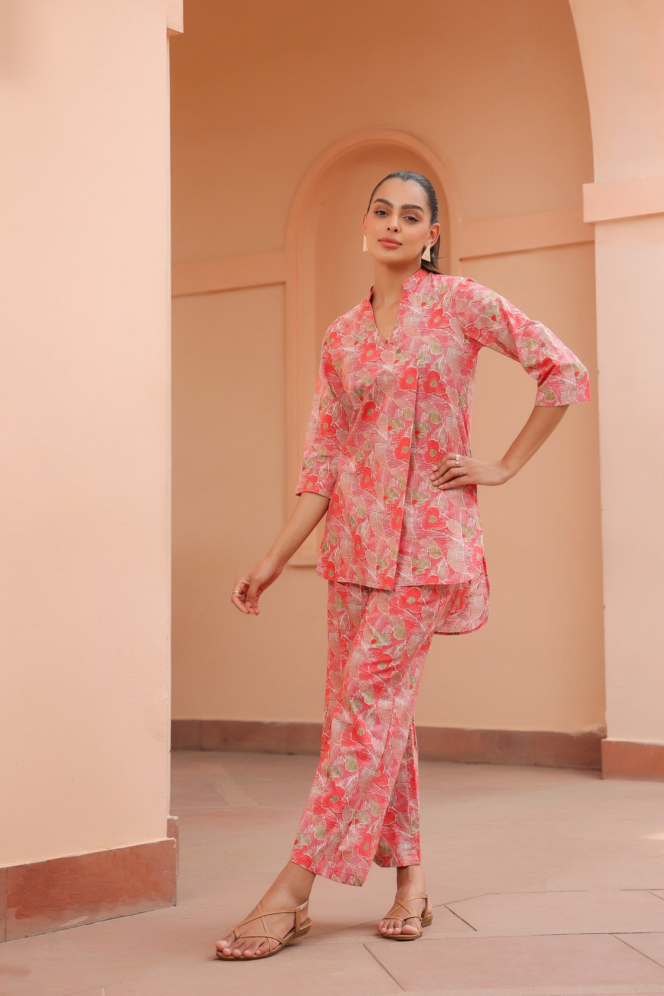 Pinstripe Paradise Cotton Co-ord Set