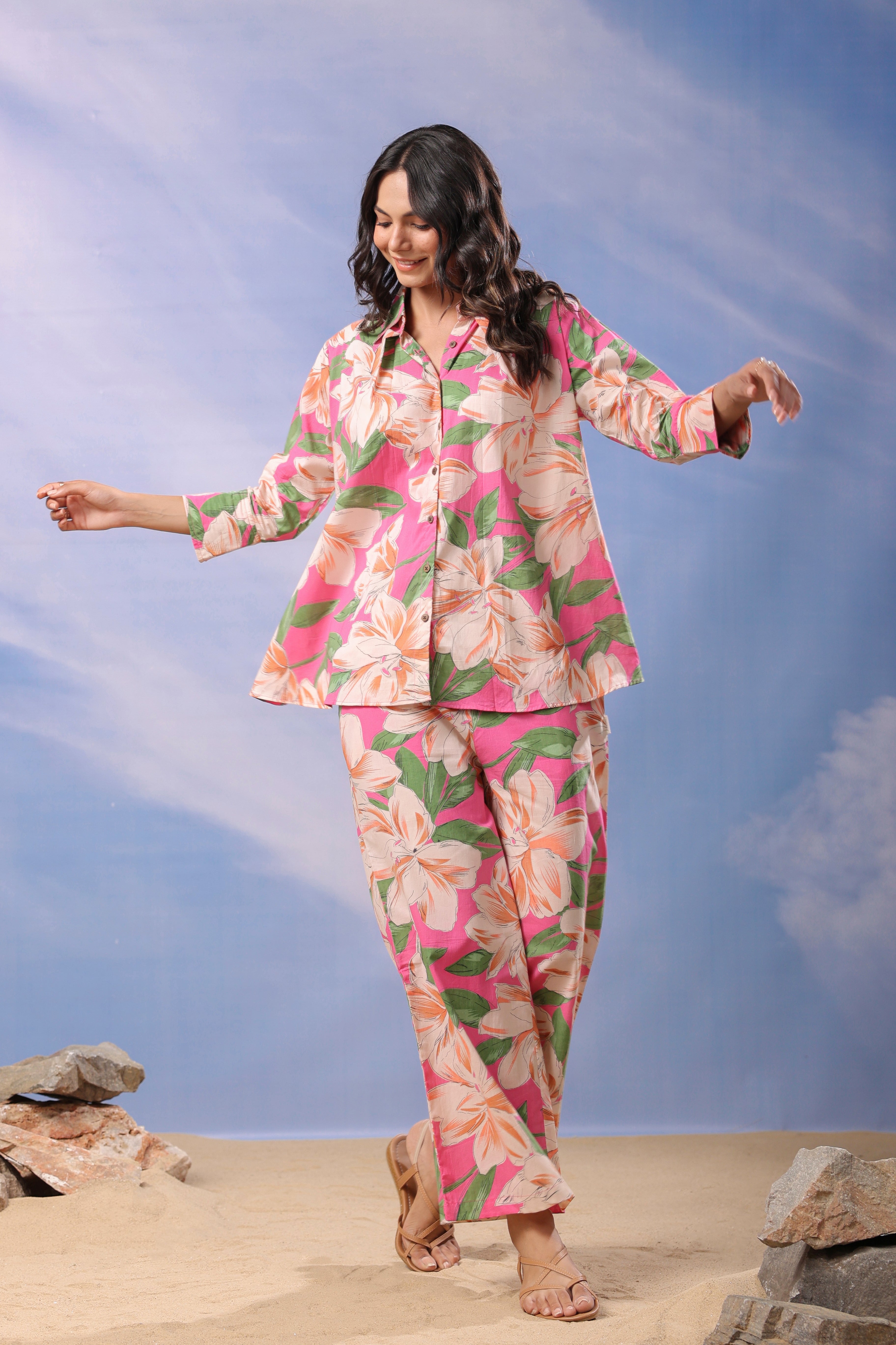 Hibiscus Haven Cotton Co-ord Set