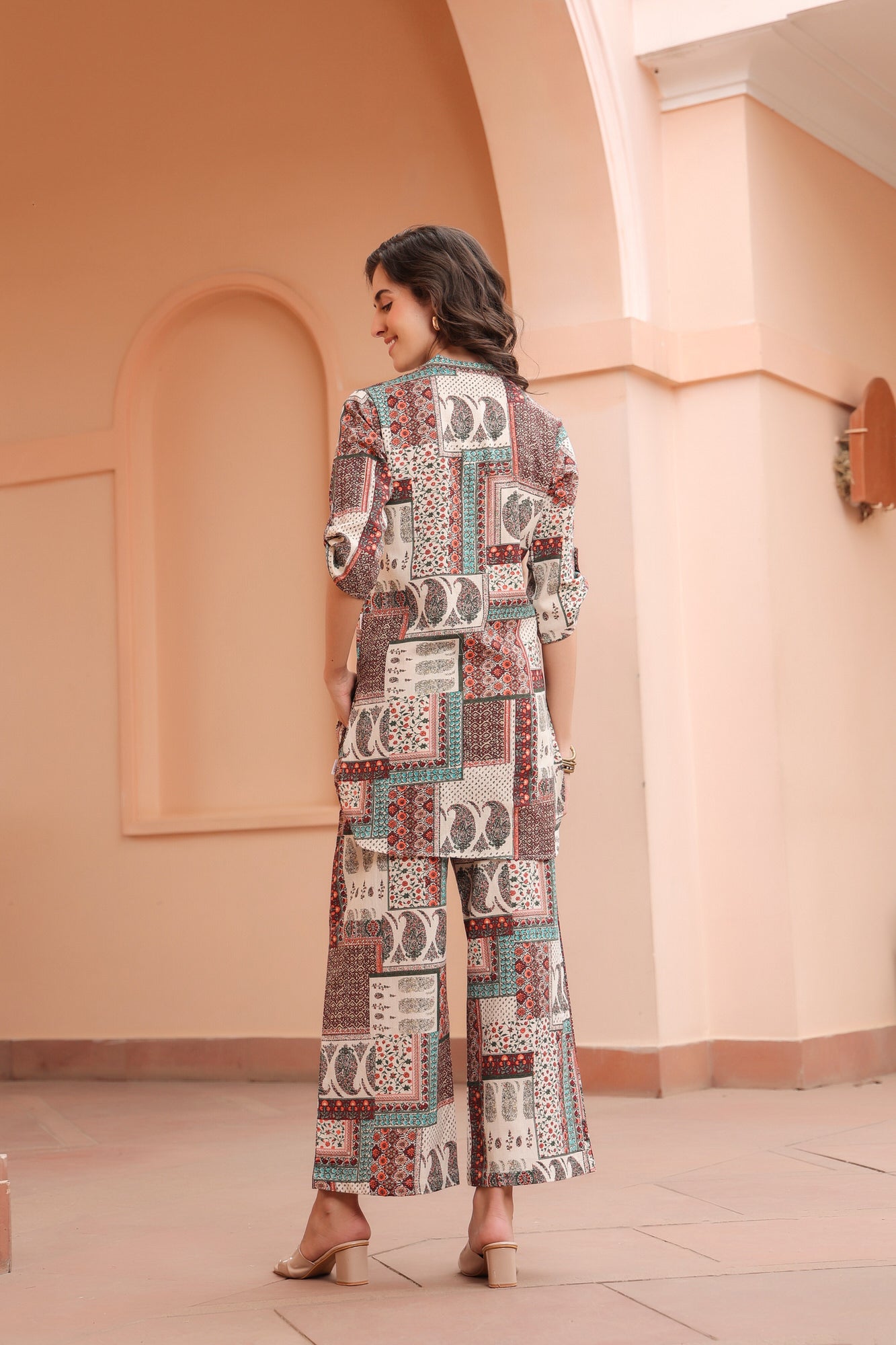 Patchwork Punk Cotton Flex Co-ord Set