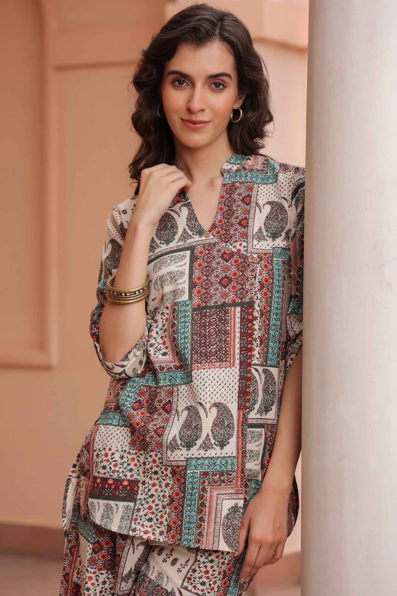 Patchwork Punk Cotton Flex Co-ord Set
