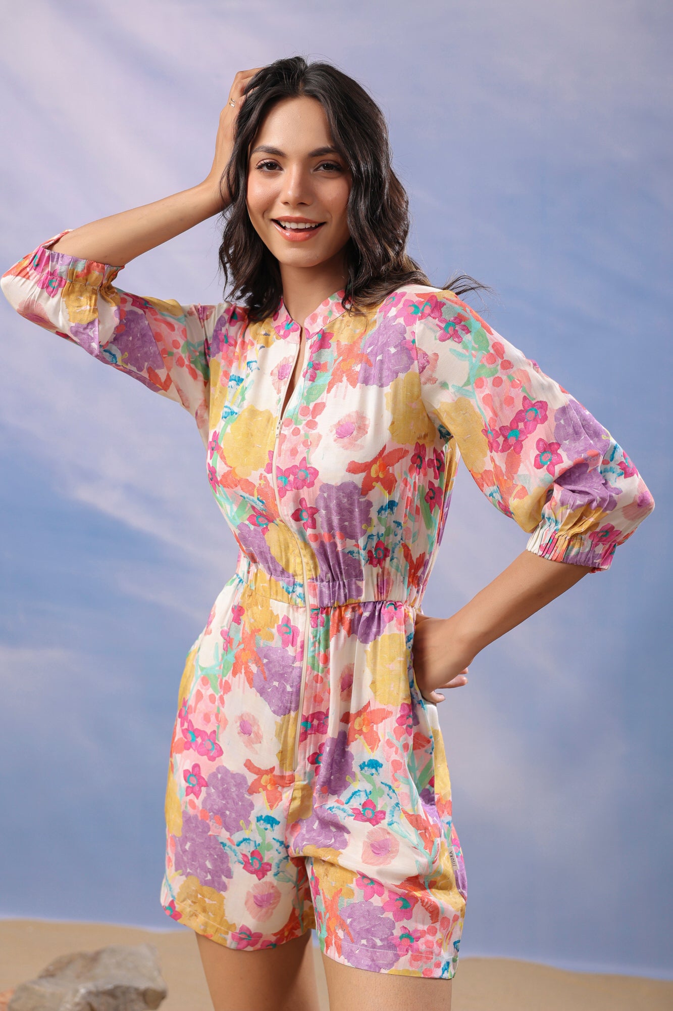 Sunshine Russian Silk  Playsuit