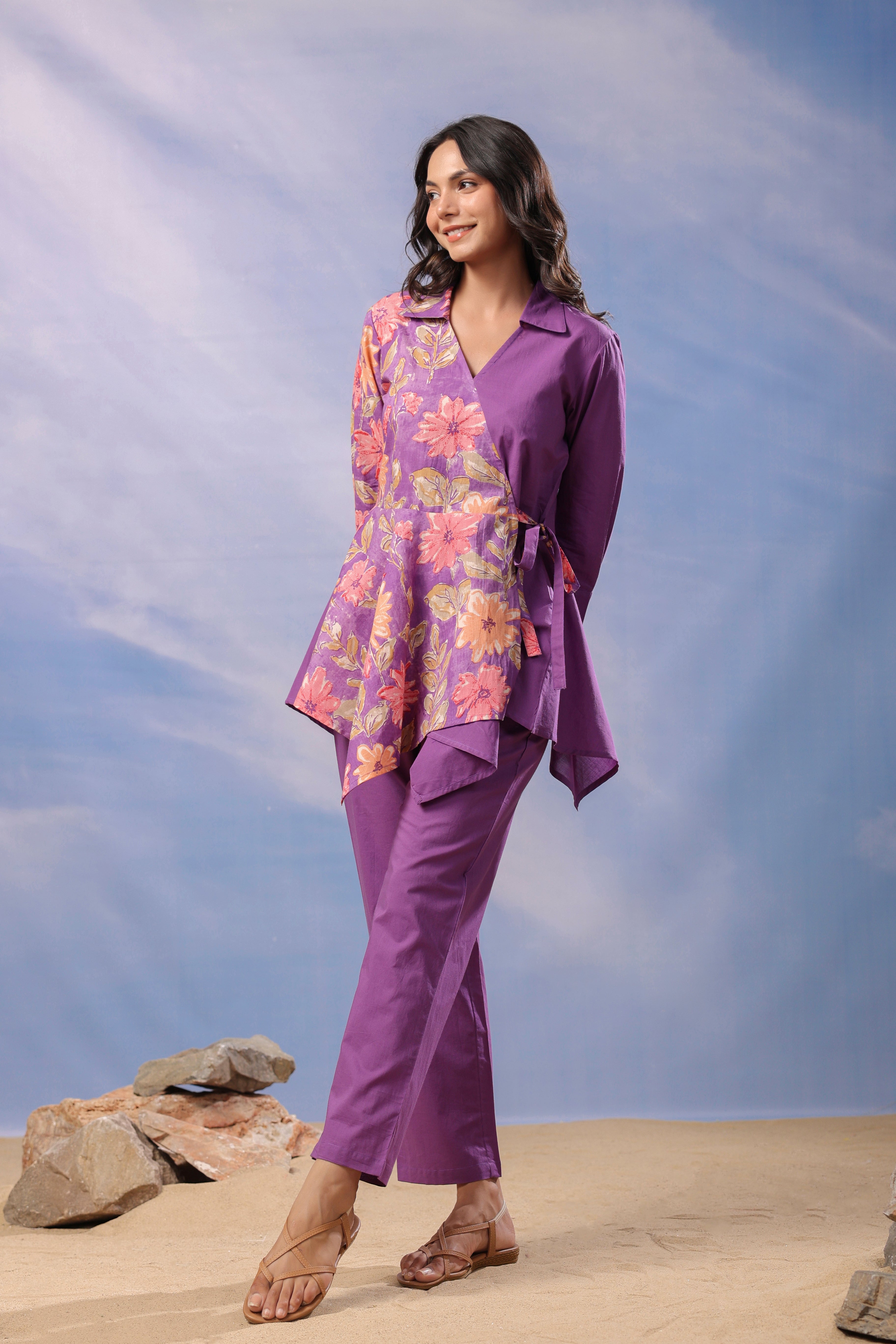 Vibrant Orchid Cotton Co-ord Set