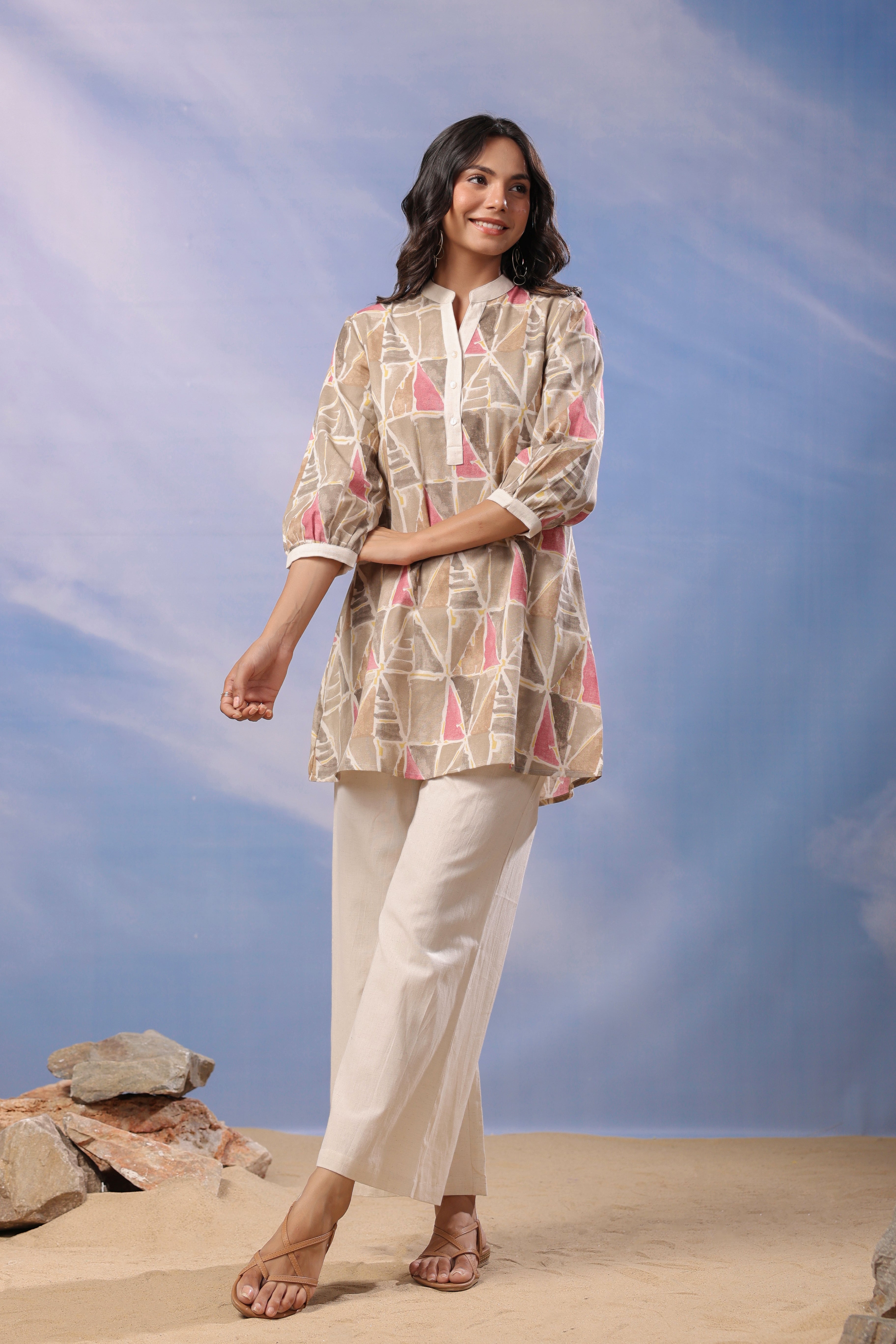 Sandstone Chic Cotton Flex Co-ord Set