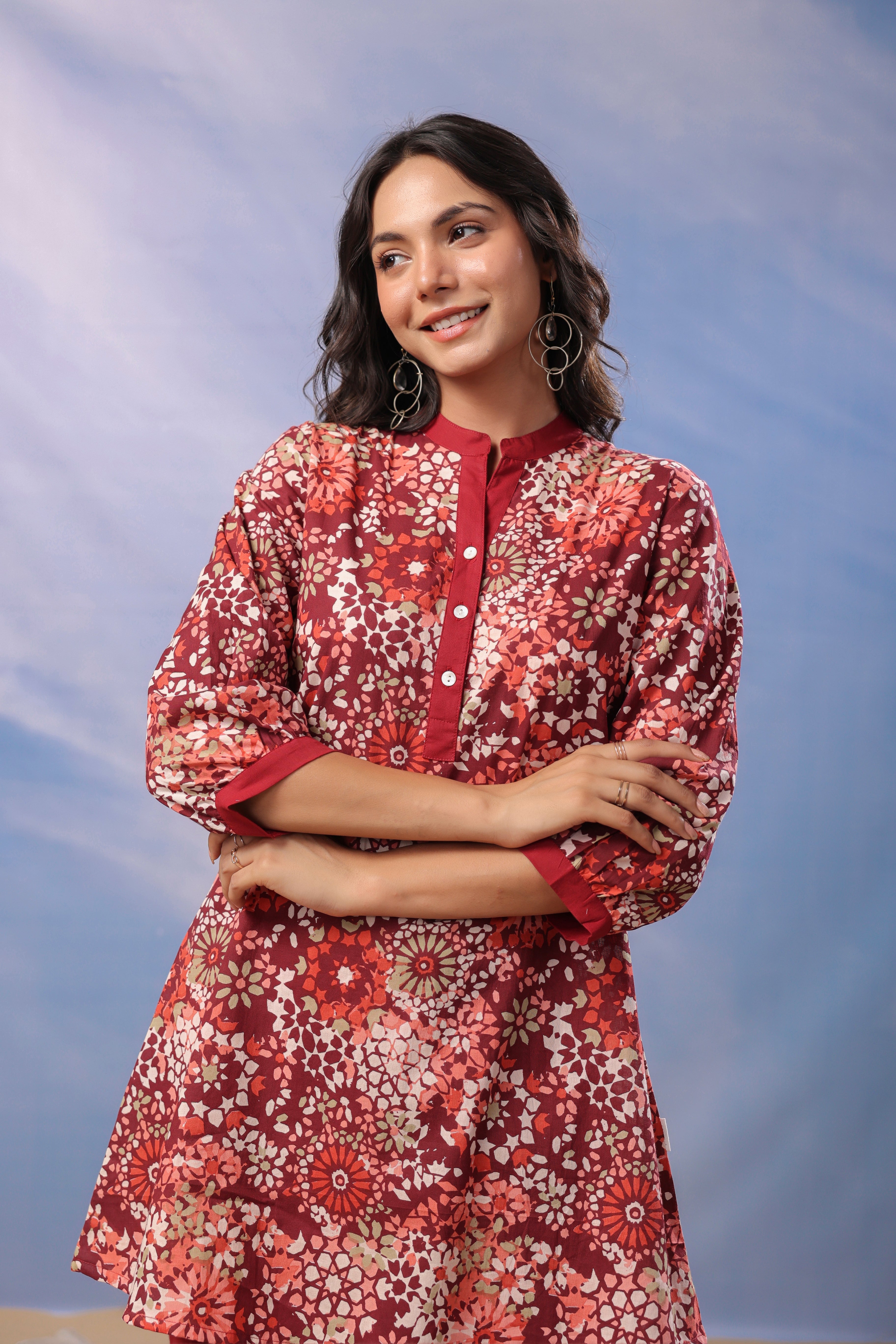 Garnet Delight Cotton Co-ord Set