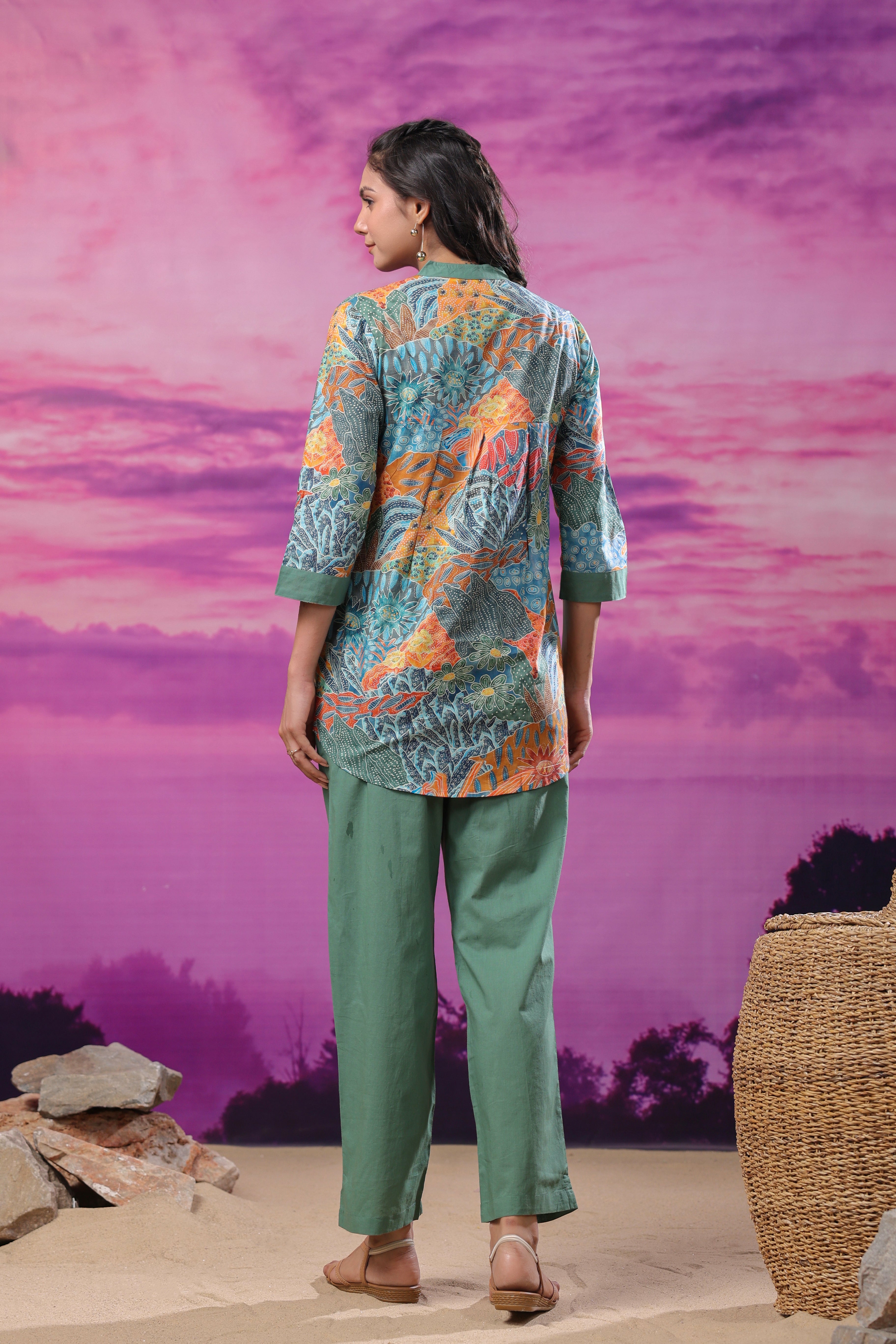 Verdant Vista Cotton Co-ord Set