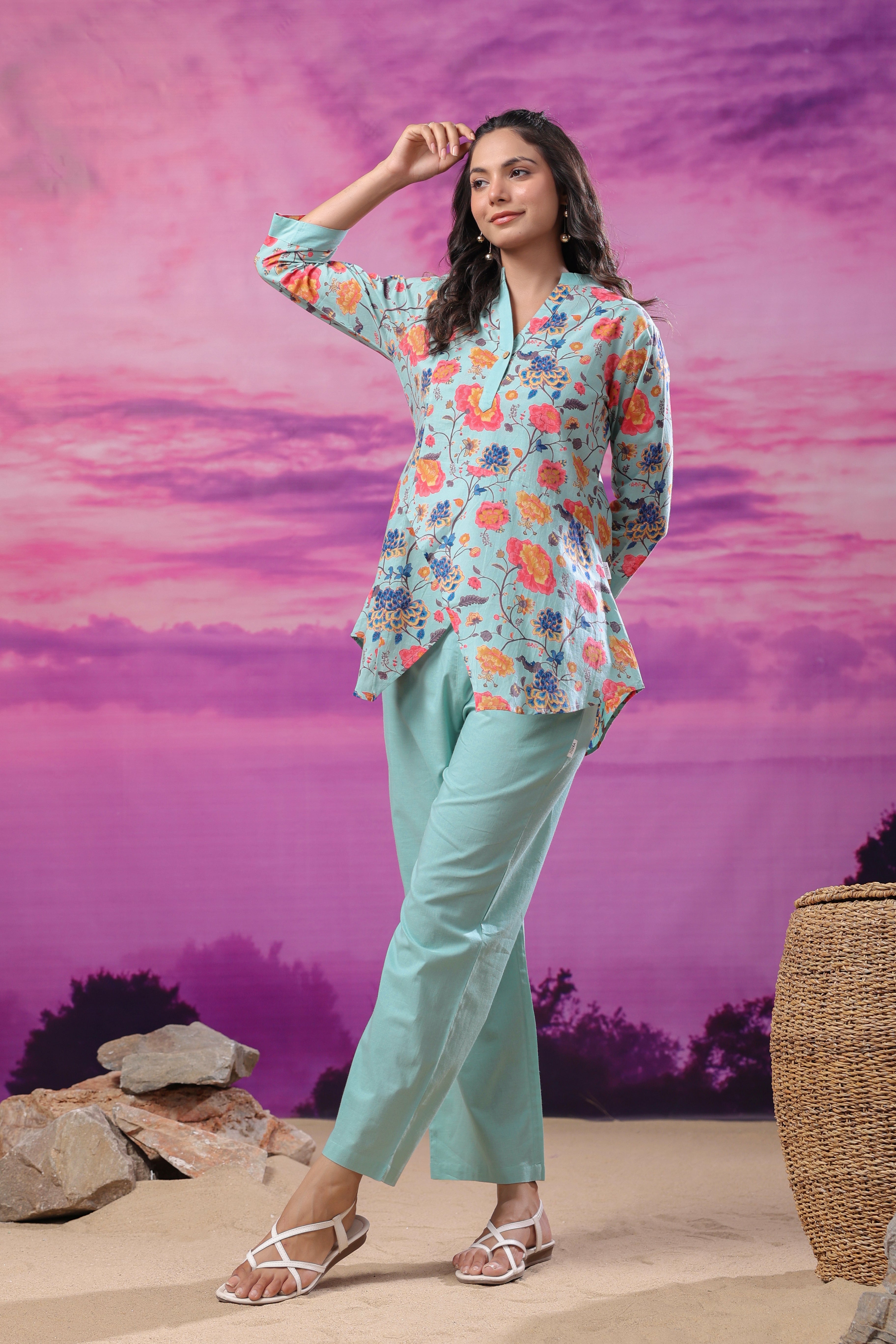 Aurora Bloom Cotton Co-ord Set