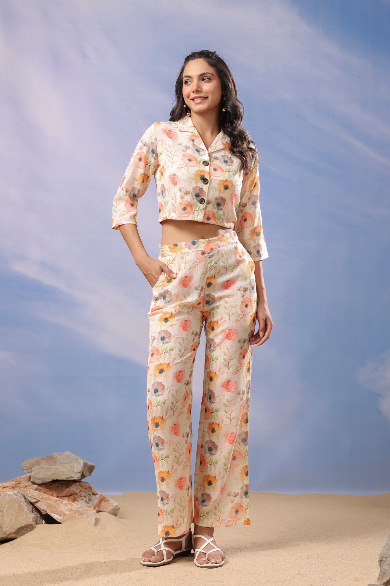 Gentle Petals Cotton Co-ord Set