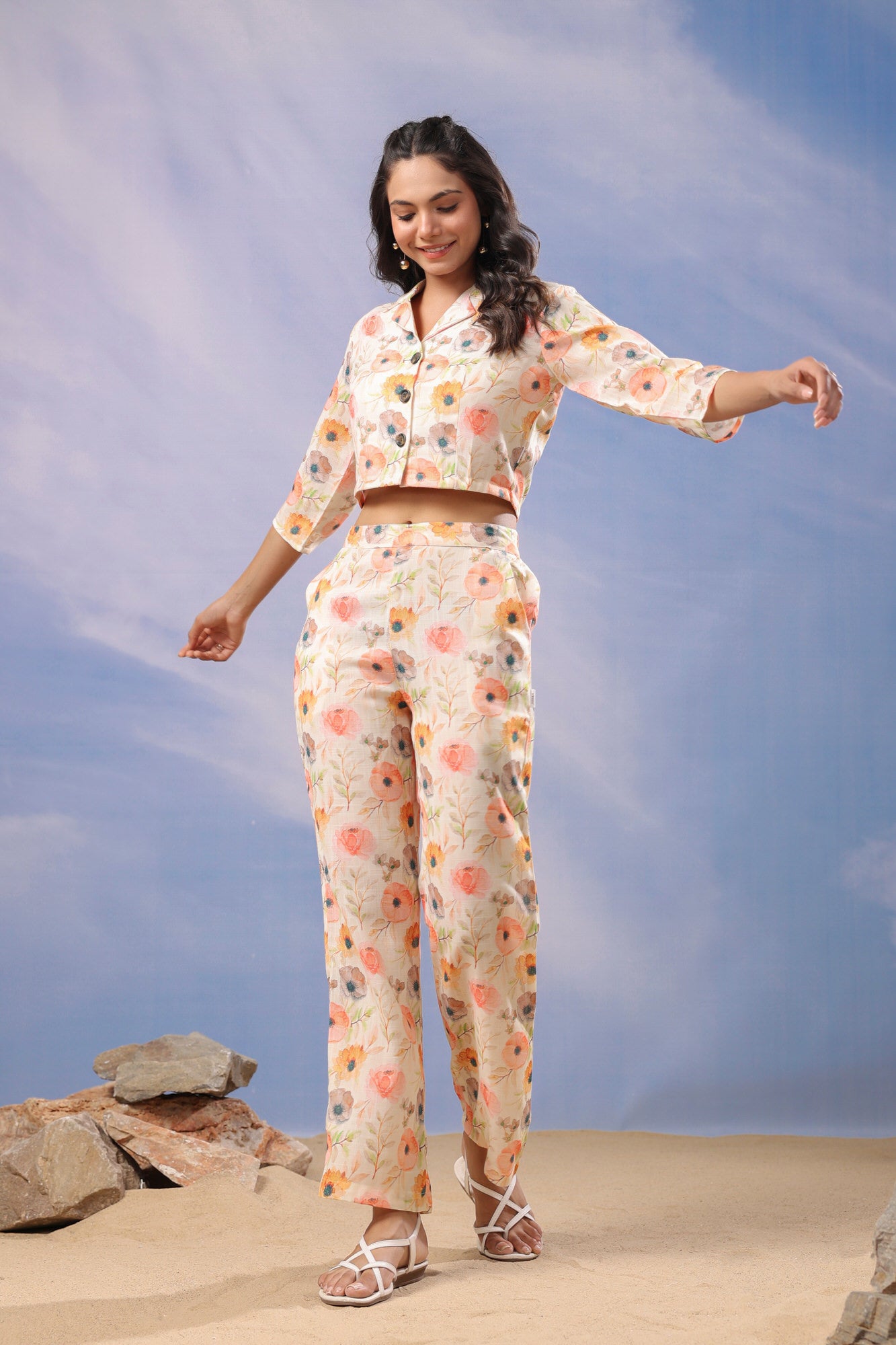 Gentle Petals Cotton Co-ord Set