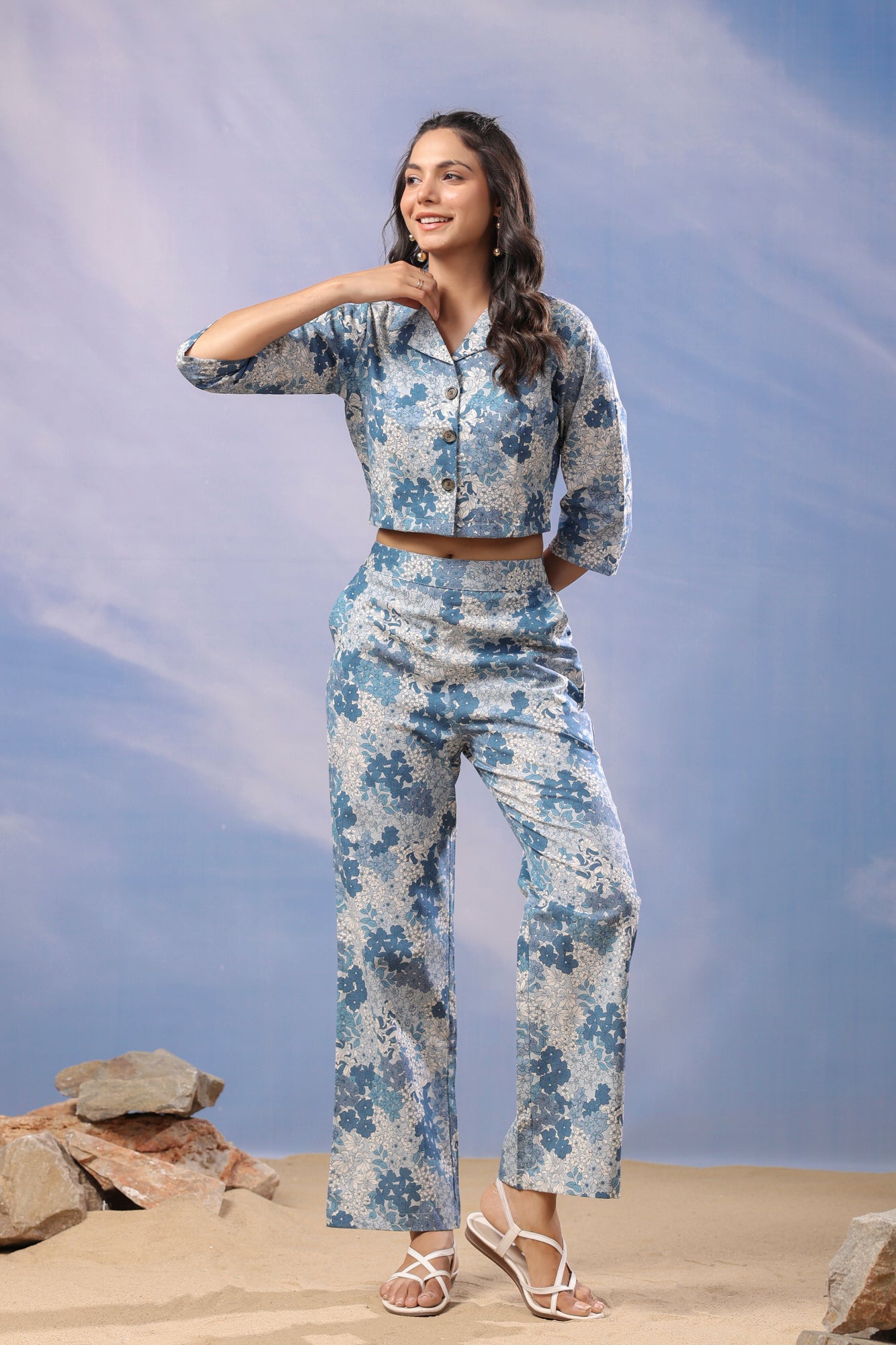 Skyline Calm Cotton Flex Co-Ord Set