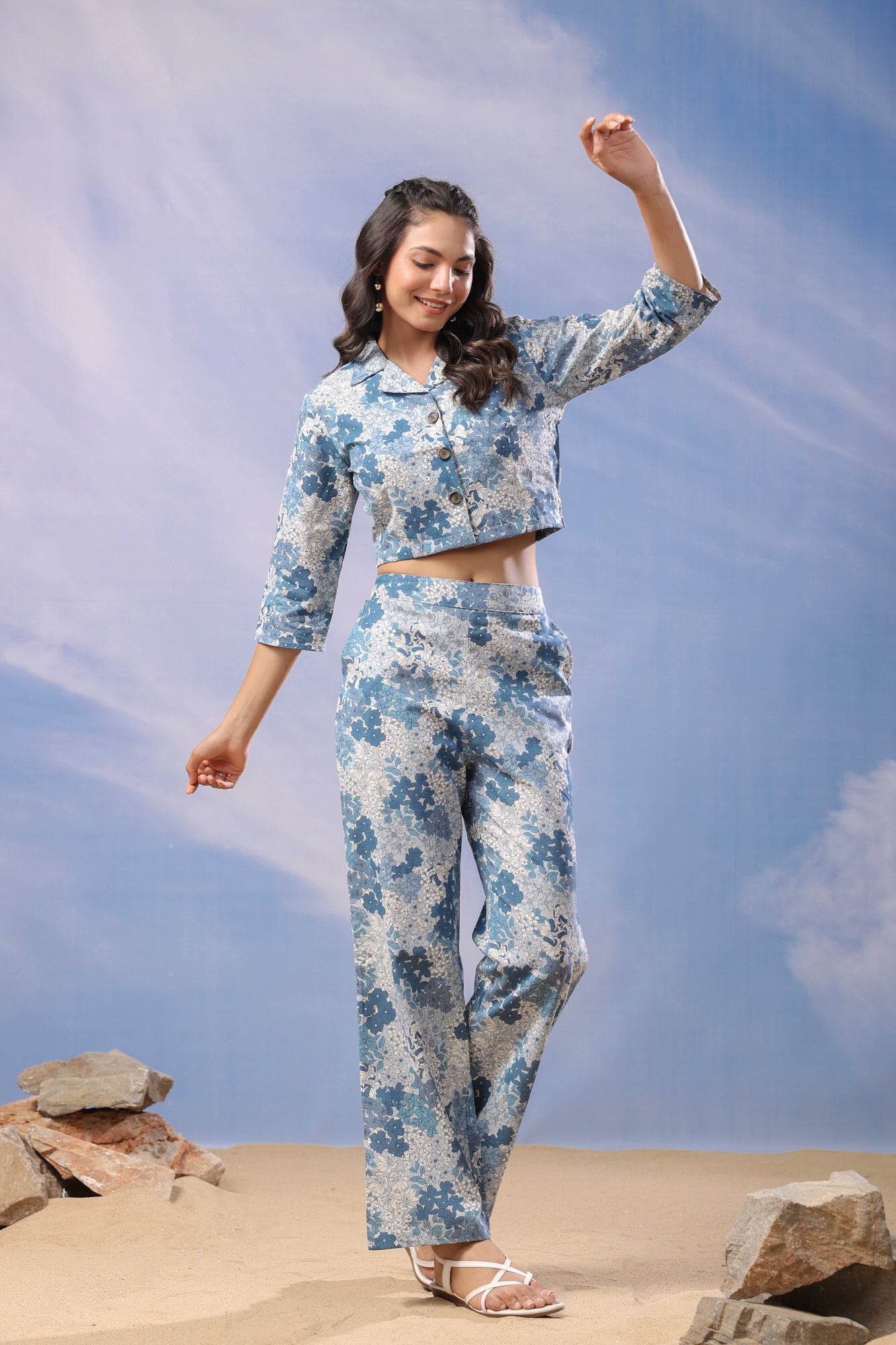 Skyline Calm Cotton Flex Co-Ord Set