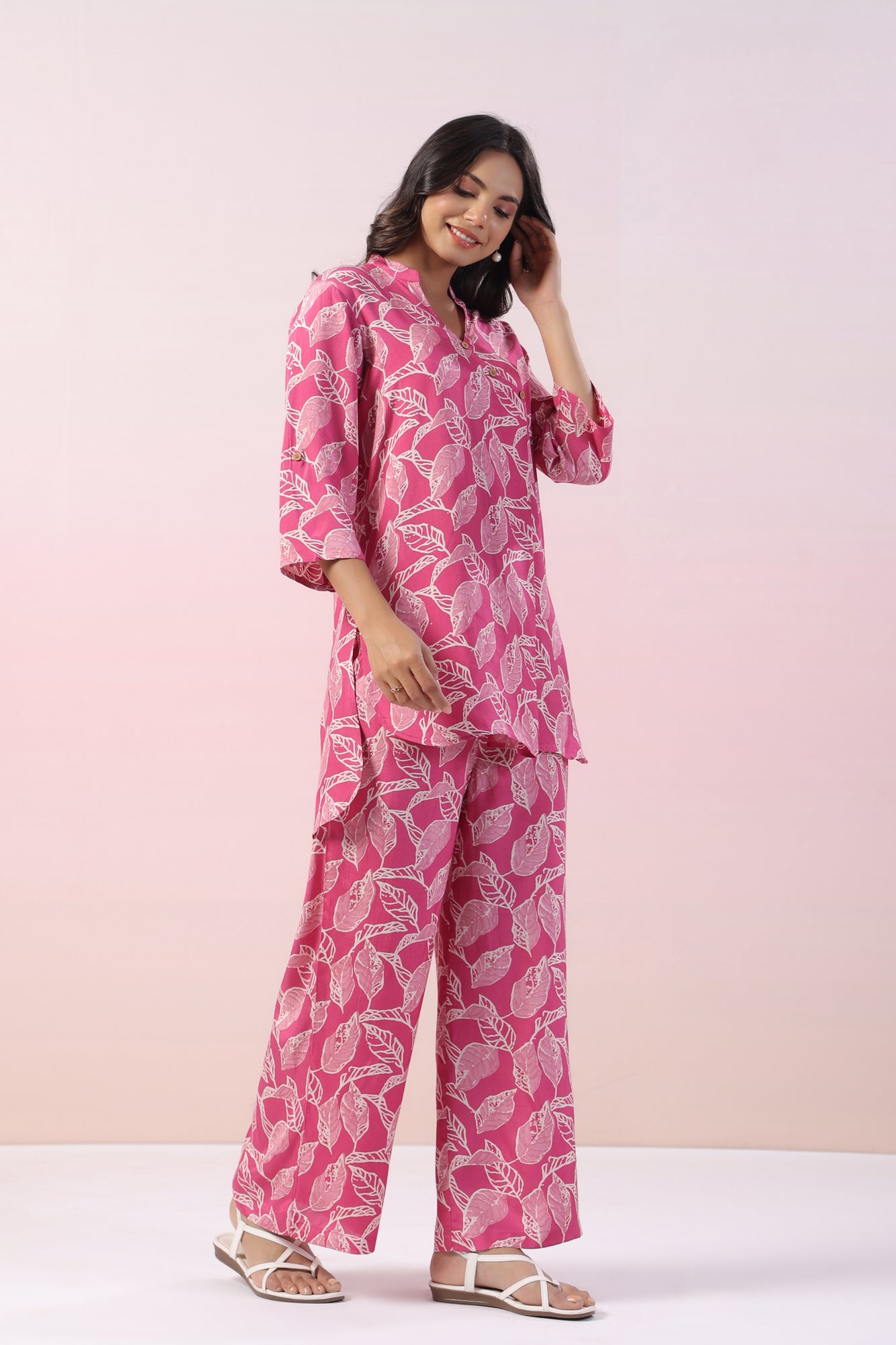 Juniper Leafy Russian Silk Co-ord Set