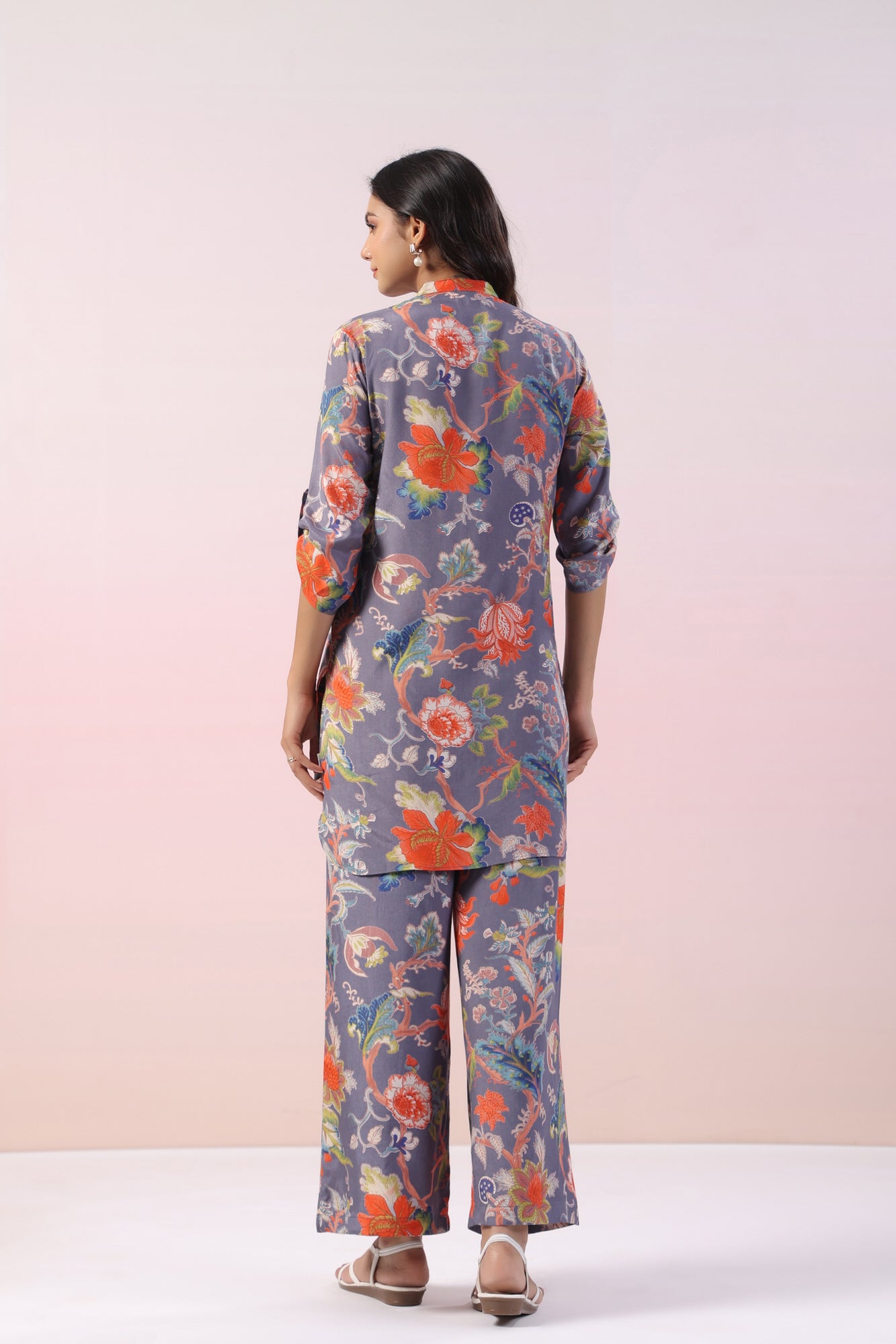 Odoko Floral Russian Silk Co-ord Set