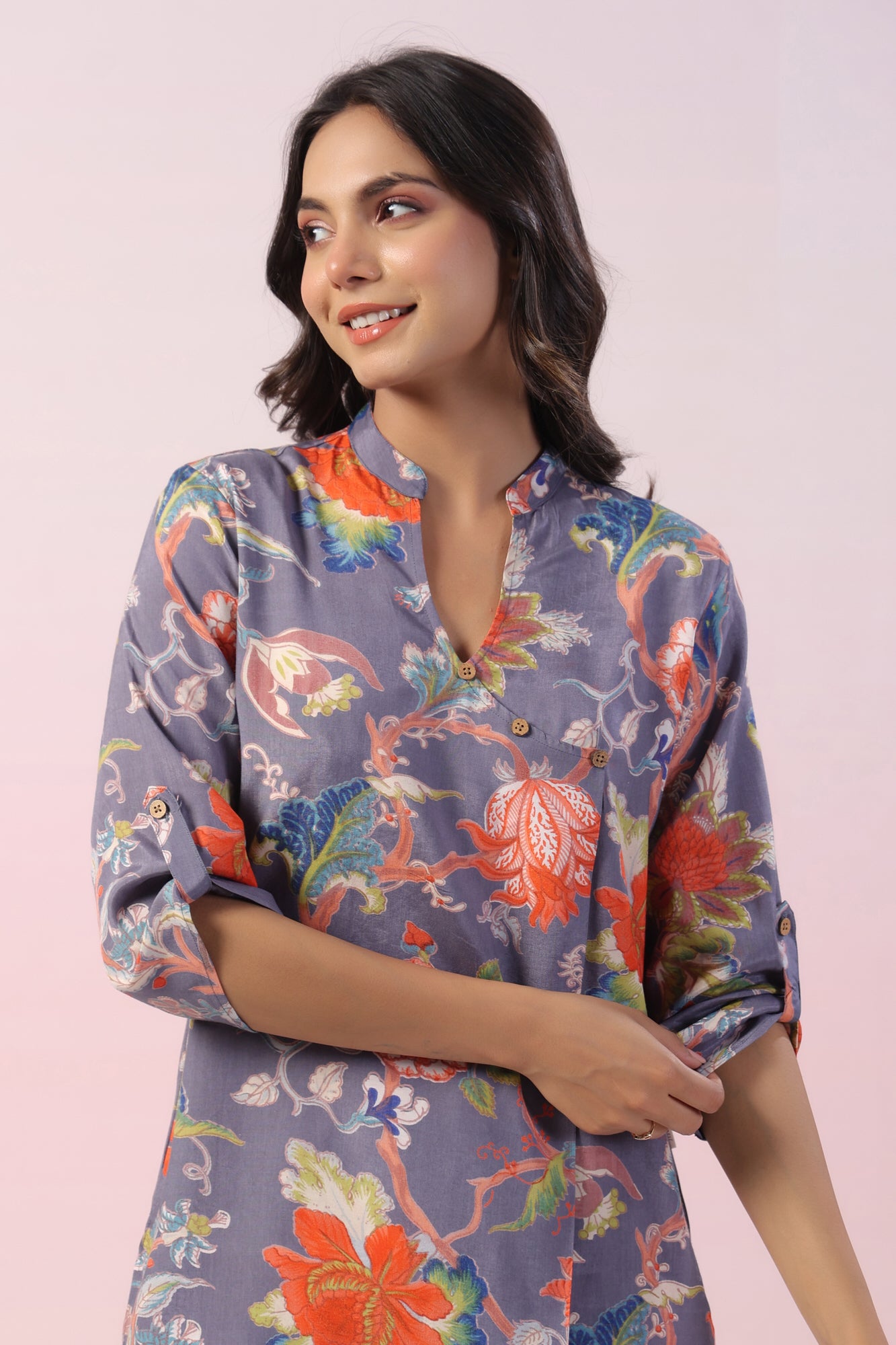 Odoko Floral Russian Silk Co-ord Set