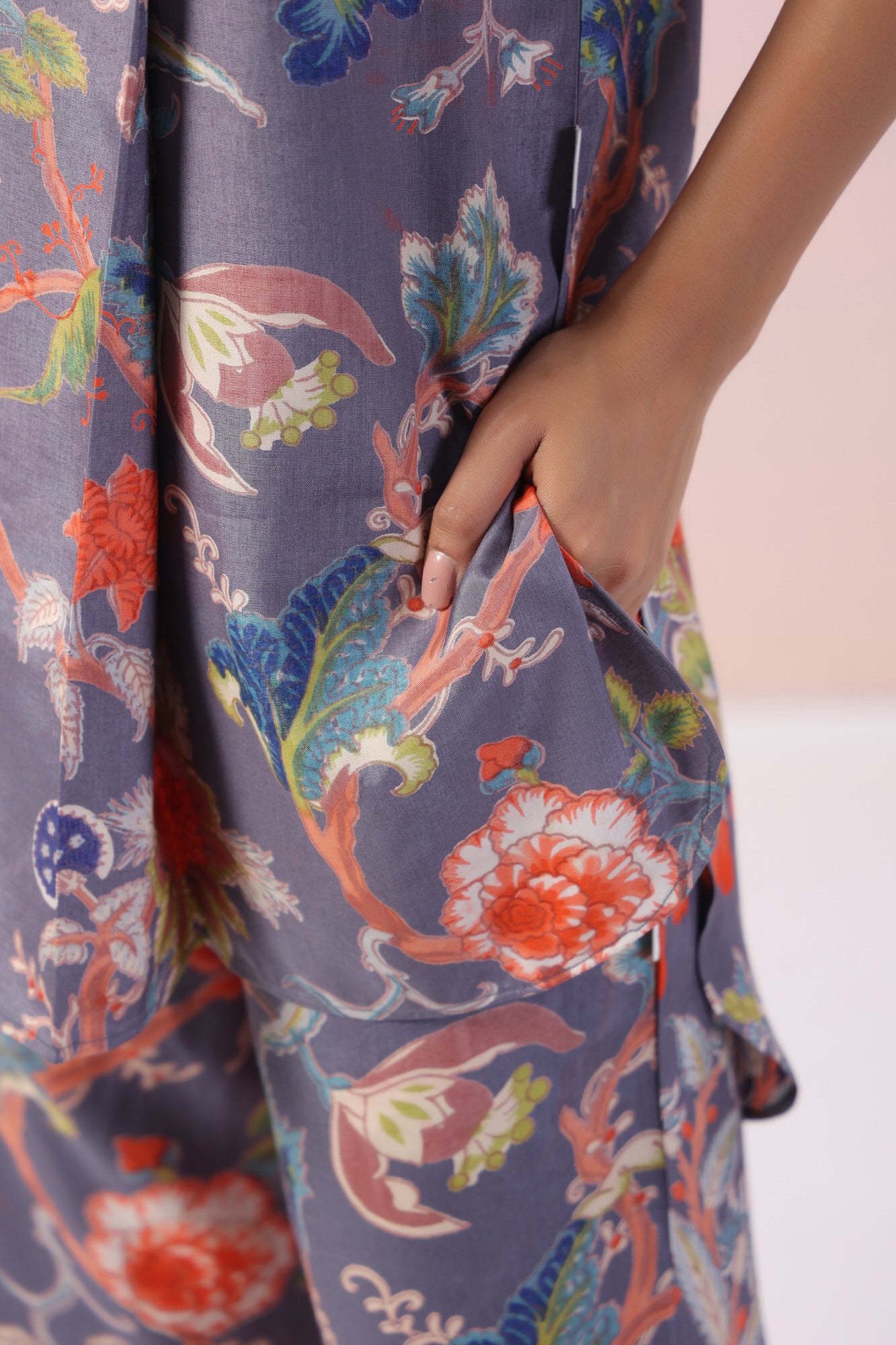 Odoko Floral Russian Silk Co-ord Set