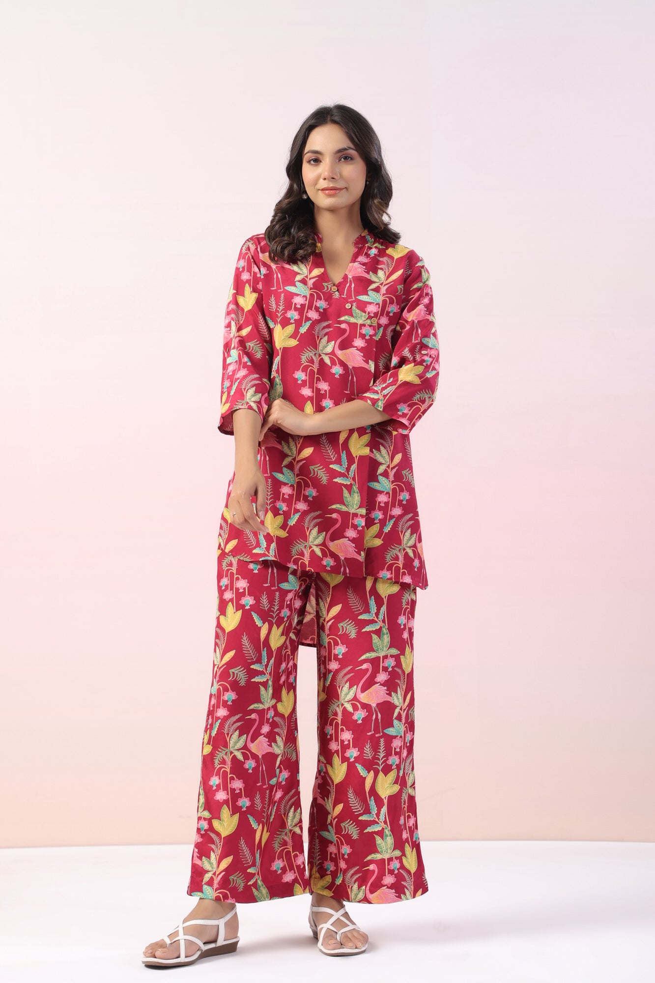 Nova Floral Russian Silk Co-ord Set