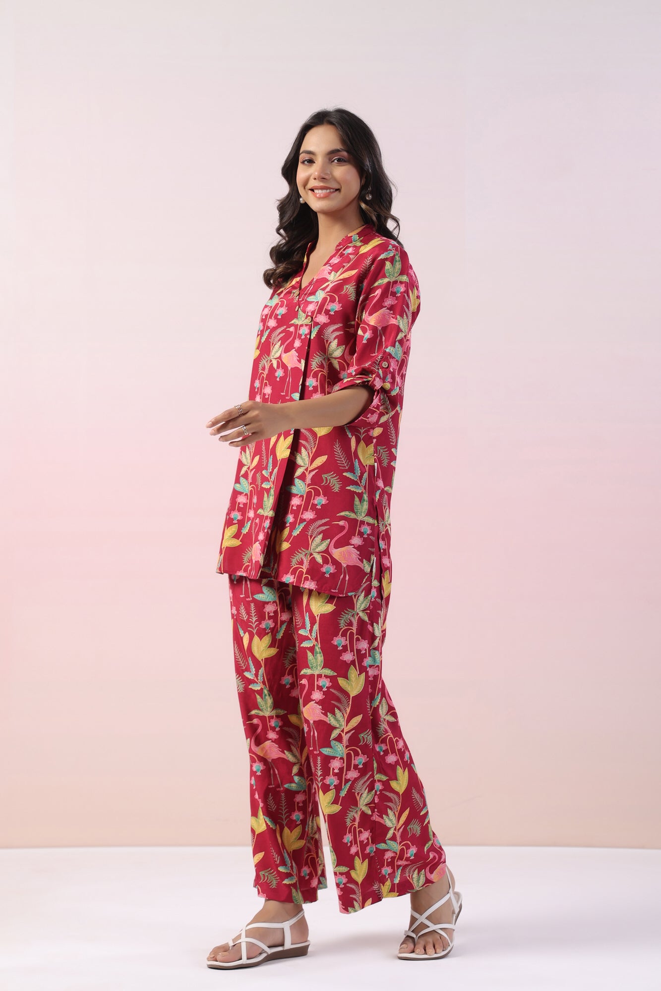 Nova Floral Russian Silk Co-ord Set