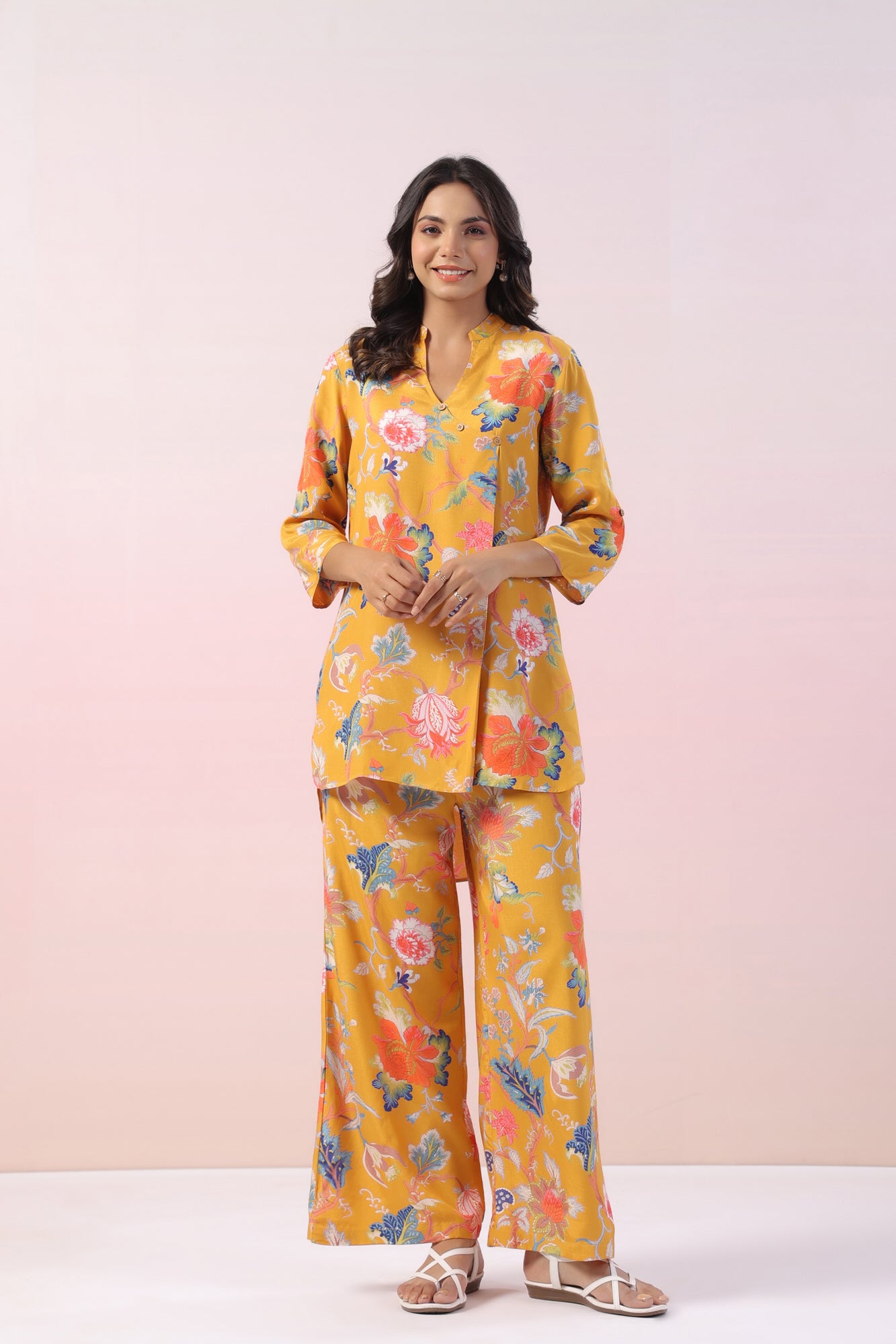 Orion Floral Russian Silk Co-ord Set