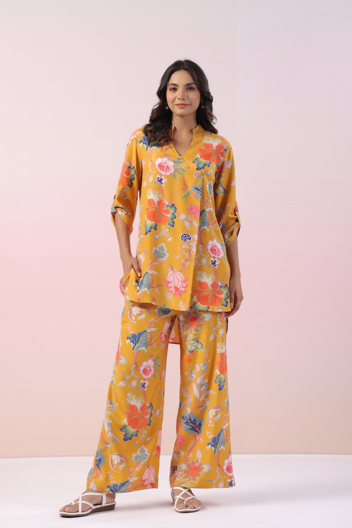 Orion Floral Russian Silk Co-ord Set