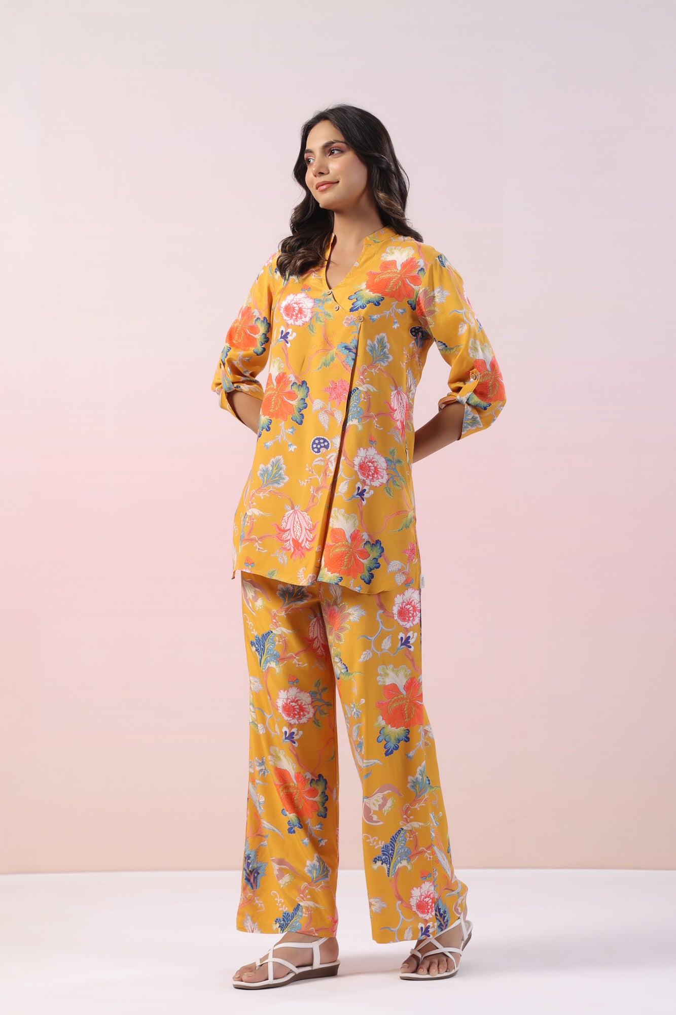 Orion Floral Russian Silk Co-ord Set