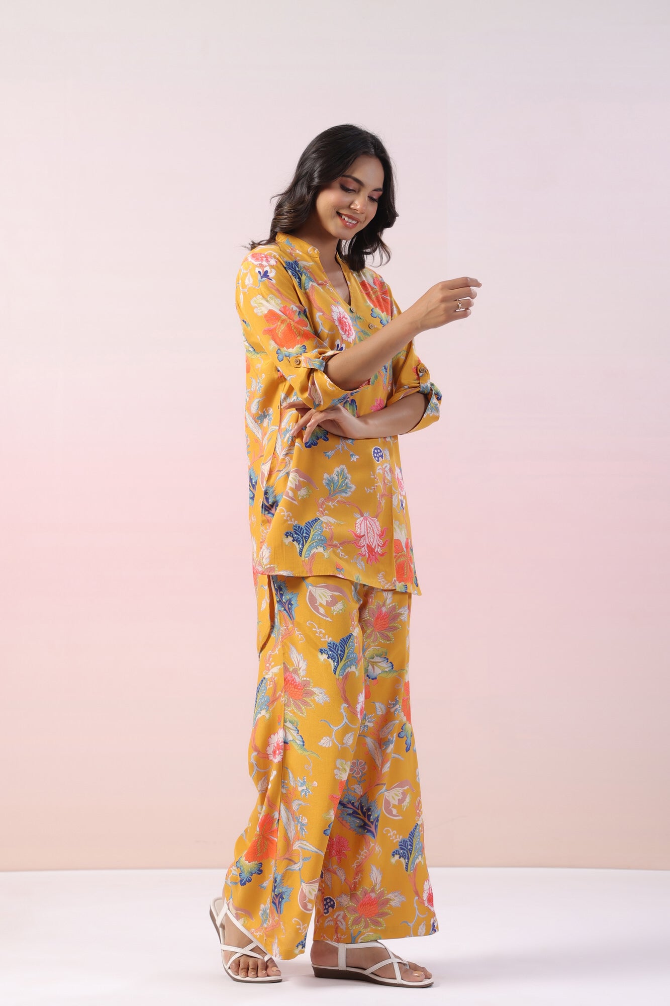 Orion Floral Russian Silk Co-ord Set