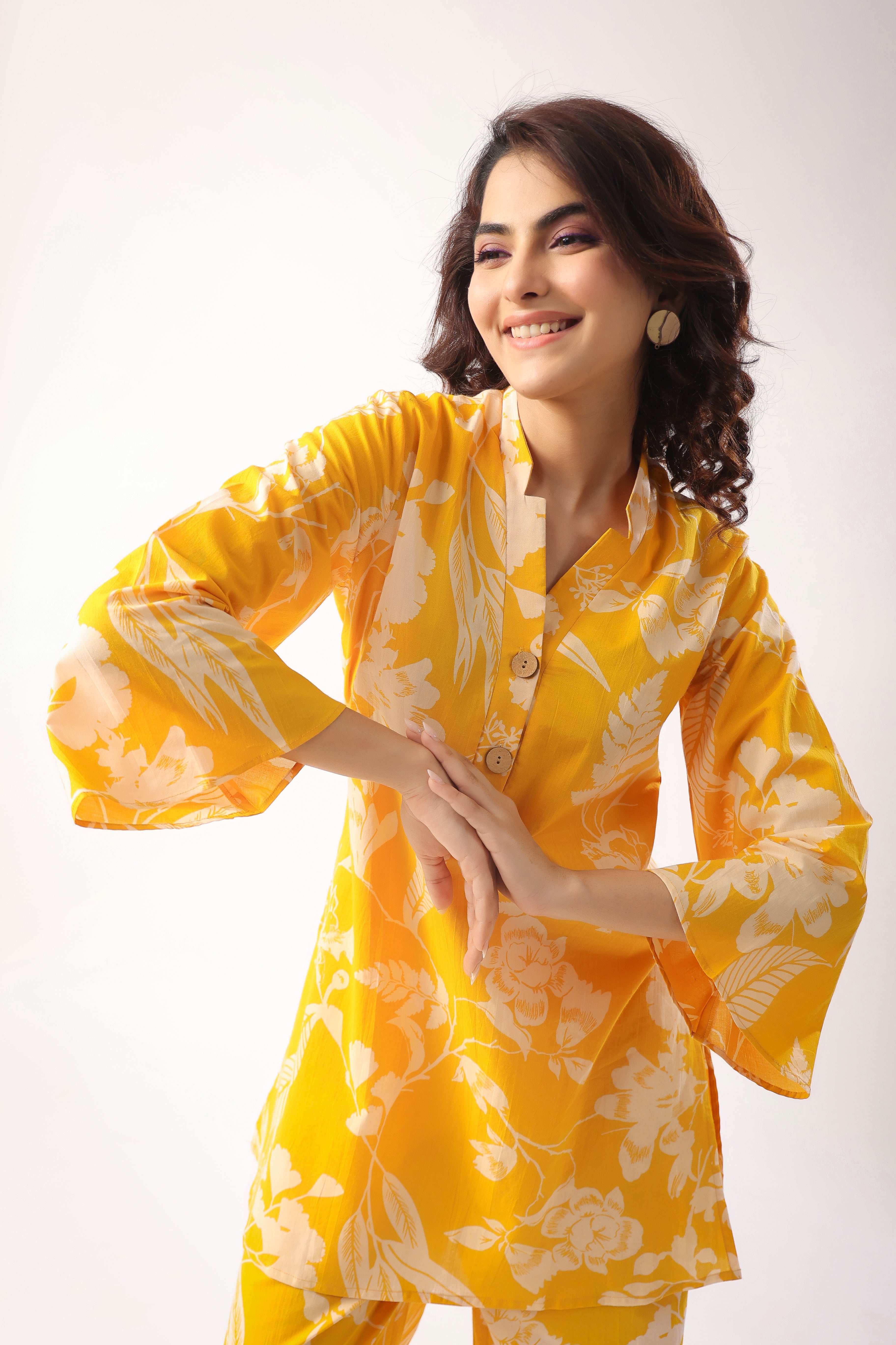 Honeybee Harmony Cotton Palazzo Loungewear Set