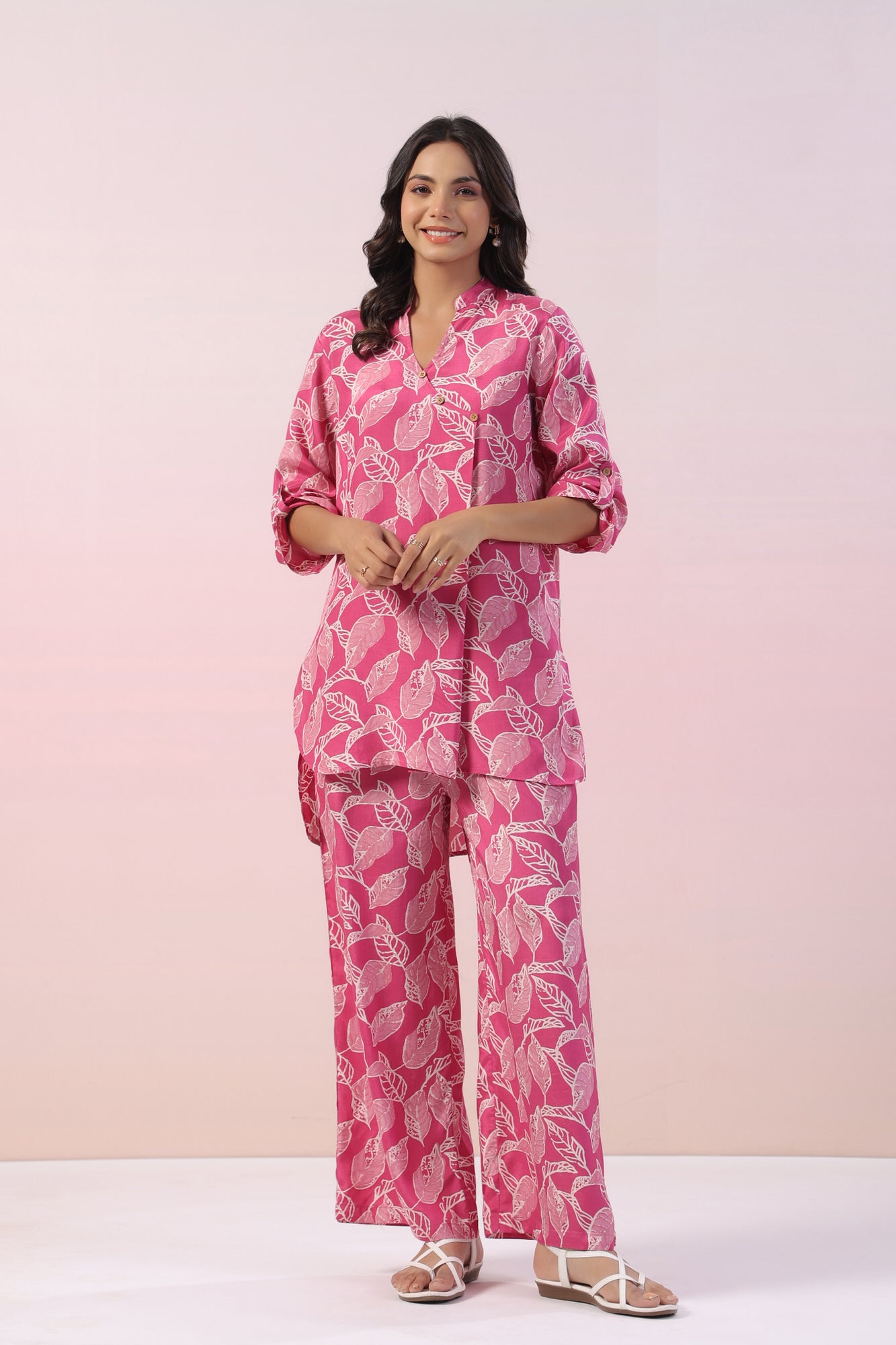 Juniper Leafy Russian Silk Co-ord Set