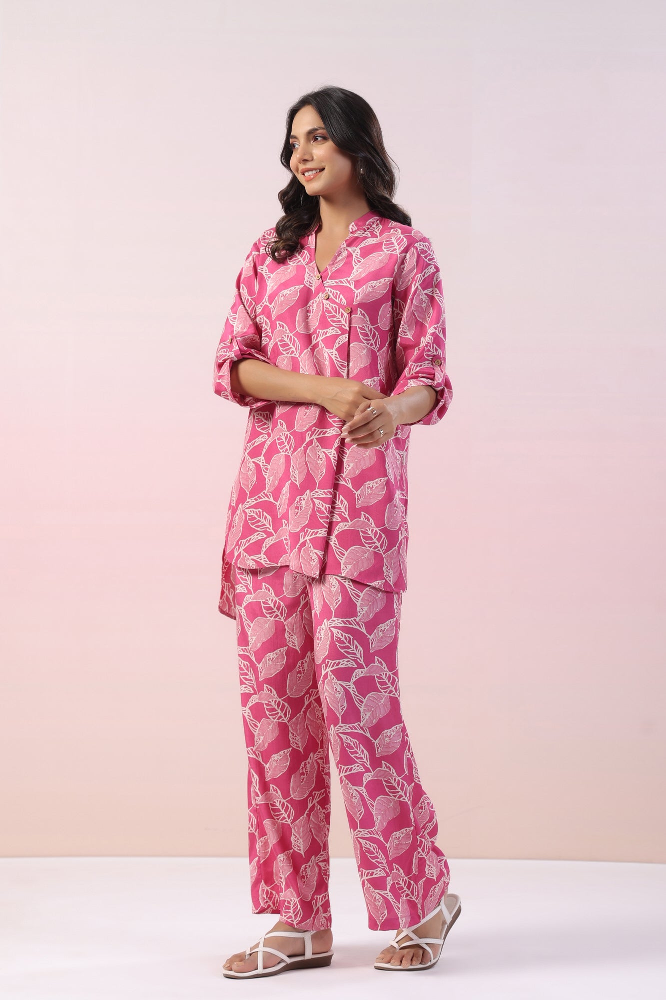 Juniper Leafy Russian Silk Co-ord Set