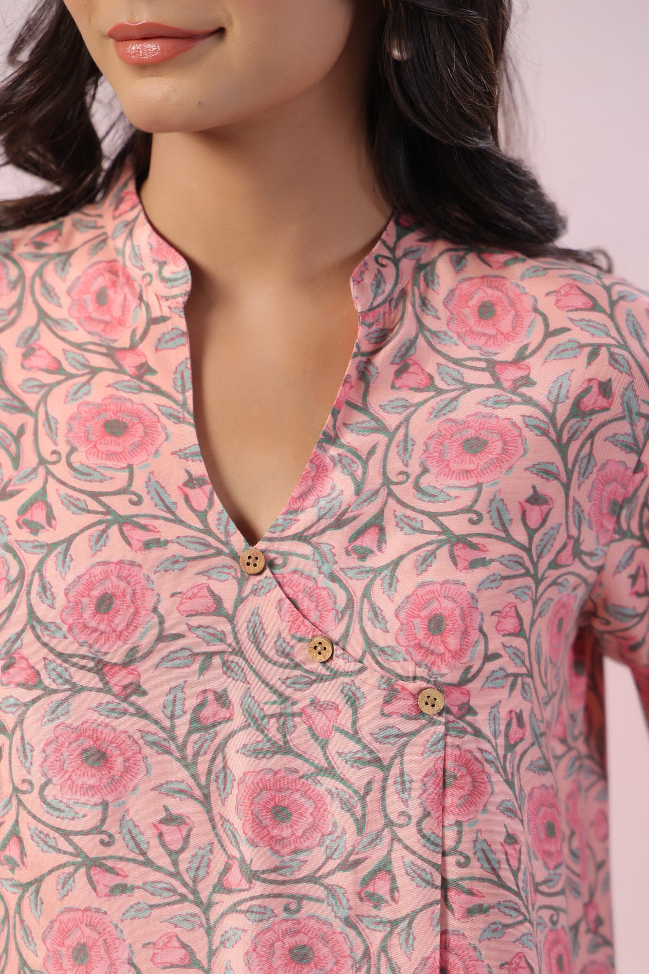 Juni Jaal Floral Russian Silk Co-ord Set