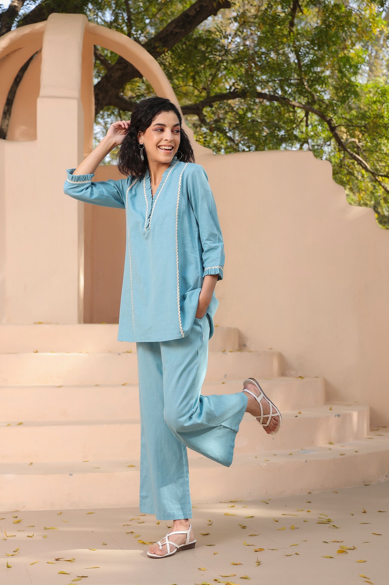 Elico Cotton Cotton Co-ord Set
