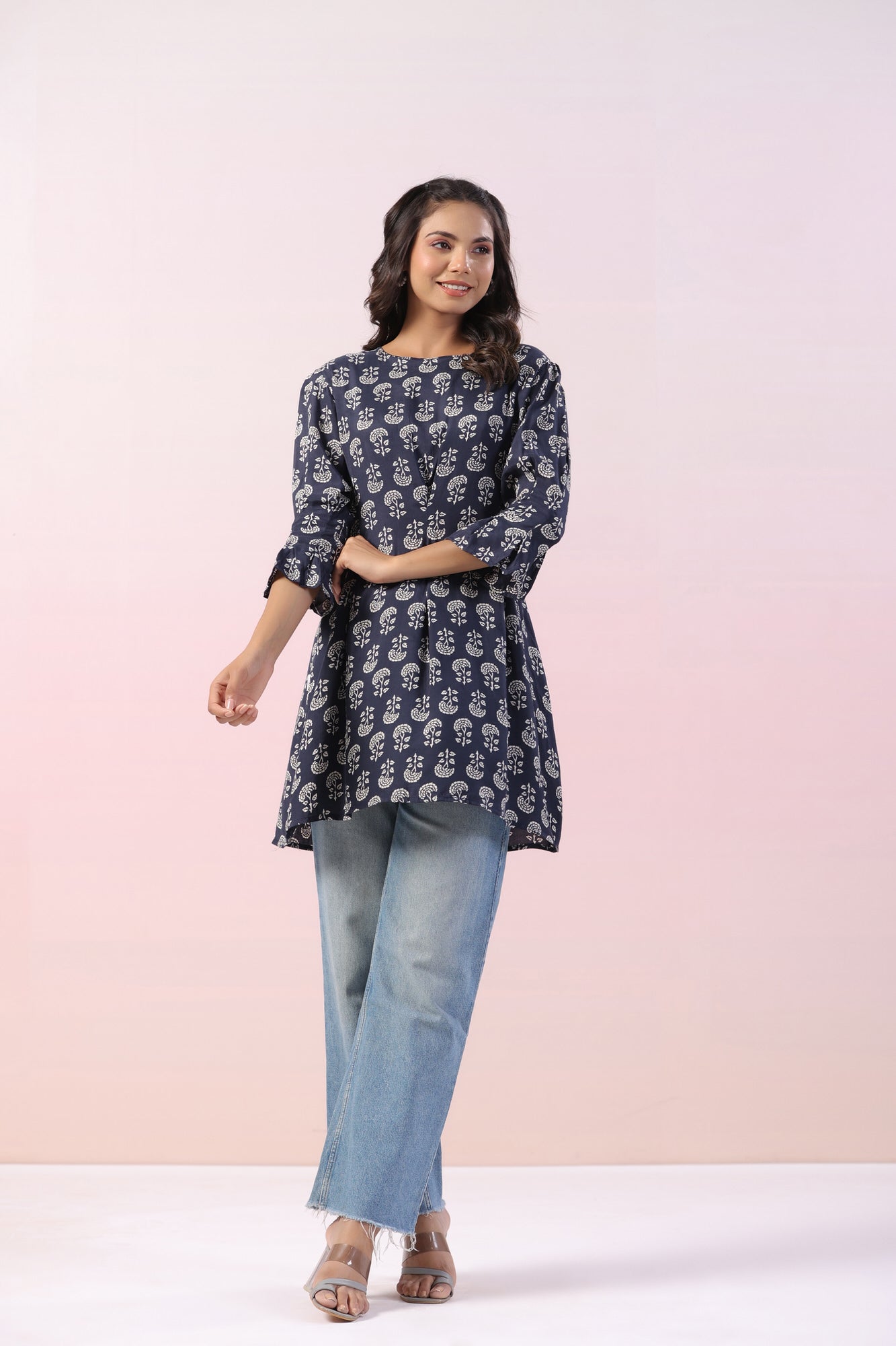 Matthiola Motif Russian Silk Top