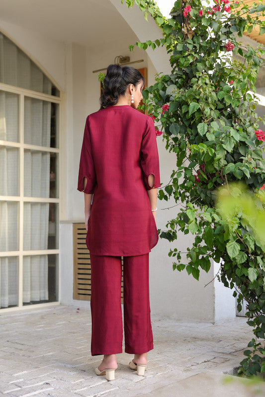 Wine Whimsy Russian Silk Co-ord Set