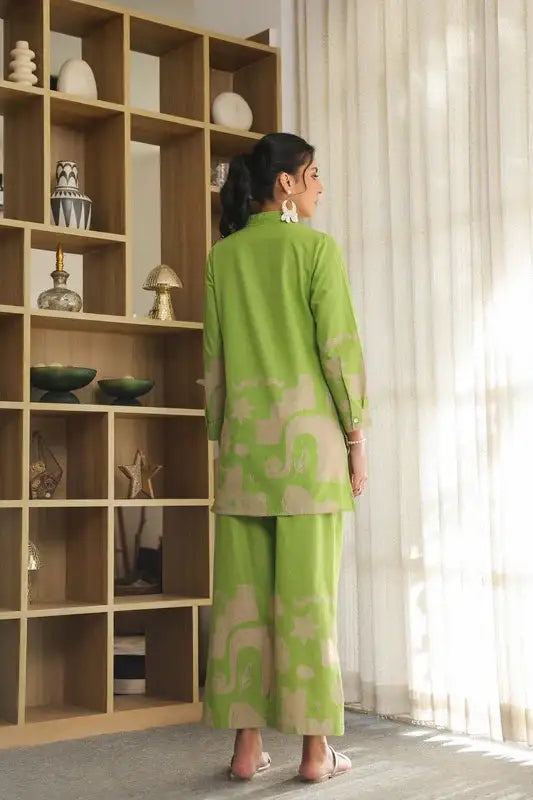 Lush Lime Oasis Green Cotton Co-ord Set