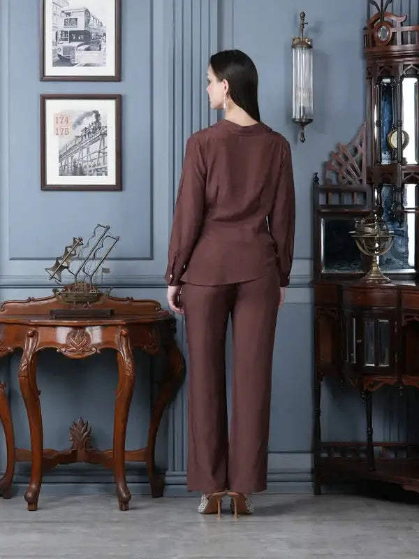 Latte Love Russian Silk Co-ord Set