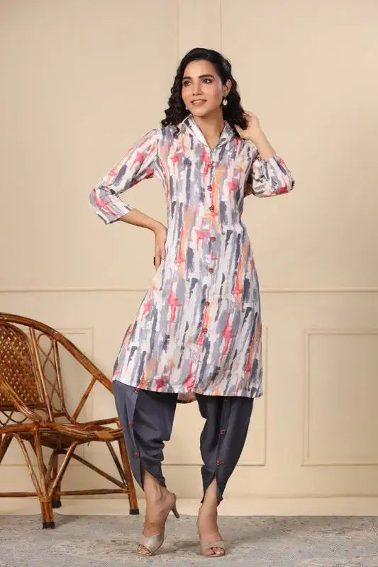 Grey Urban Mist Cotton Co-ord Set