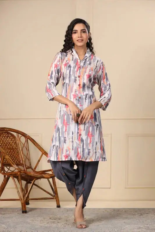 Grey Urban Mist Cotton Co-ord Set