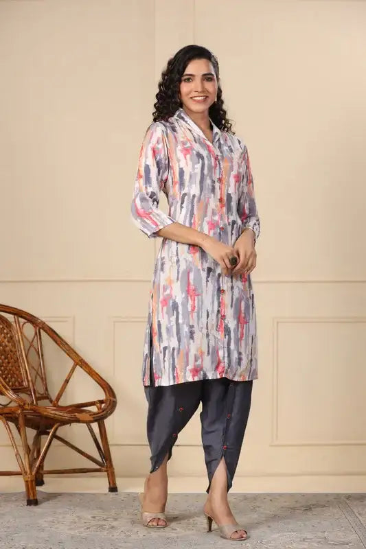 Grey Urban Mist Cotton Co-ord Set