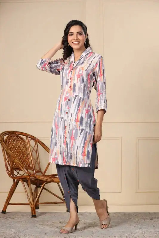 Grey Urban Mist Cotton Co-ord Set