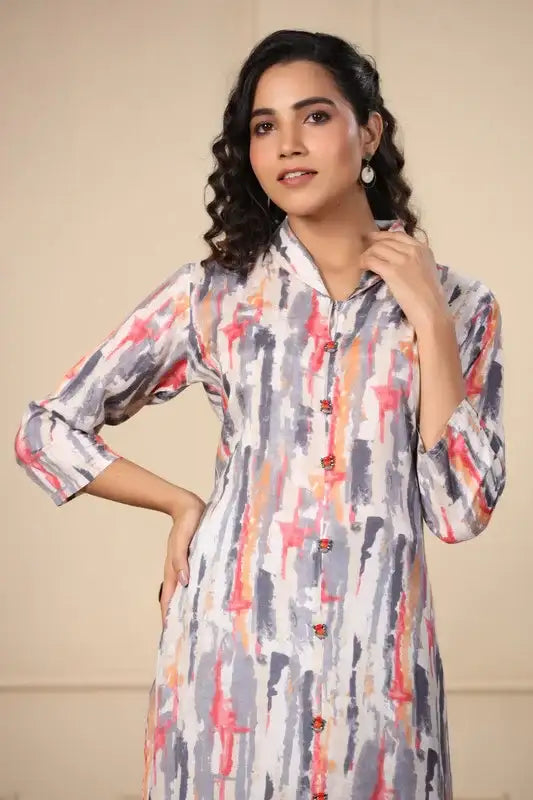 Grey Urban Mist Cotton Co-ord Set