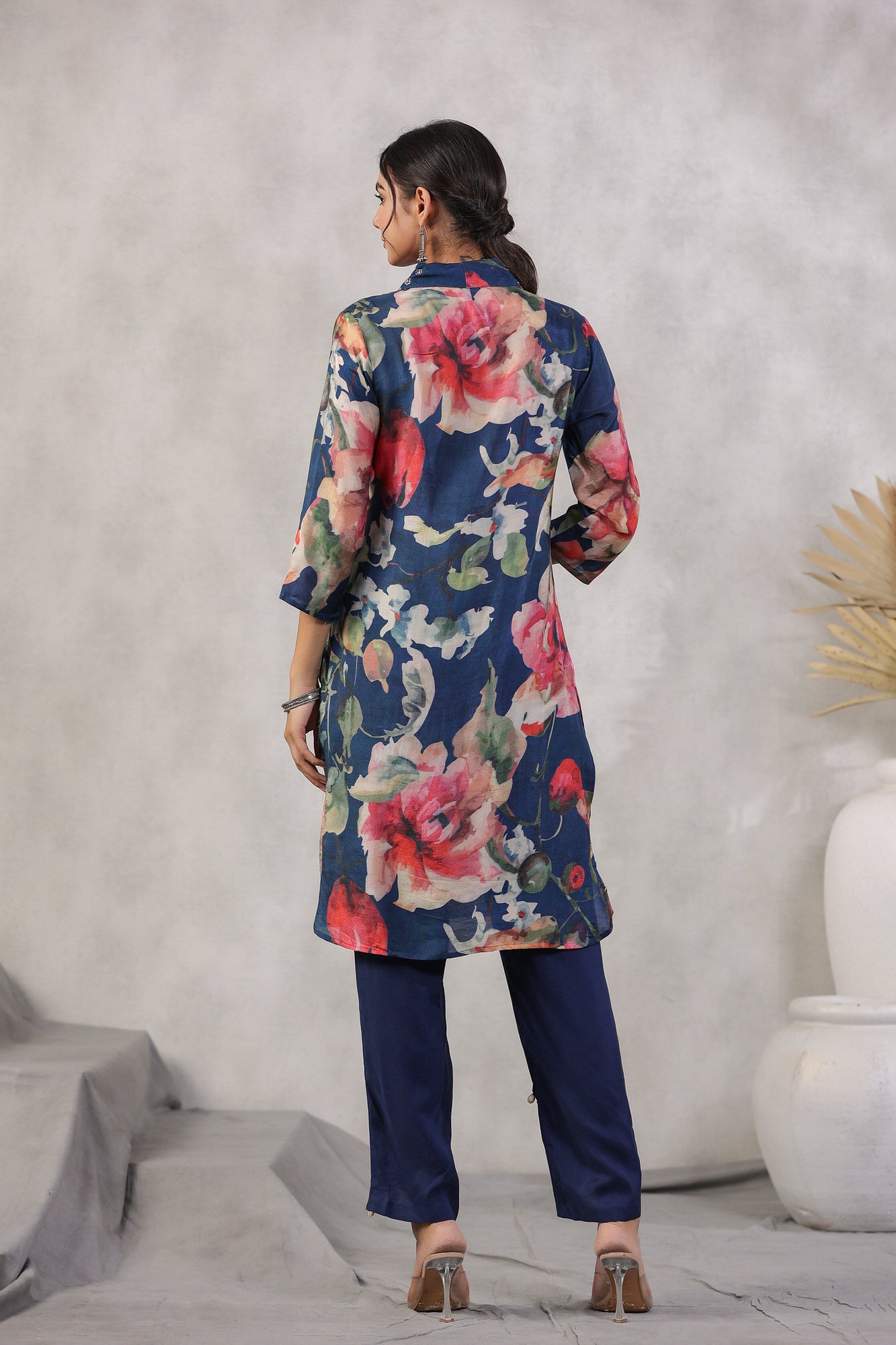 Blue Meadow Muslin Silk Co-ord Set