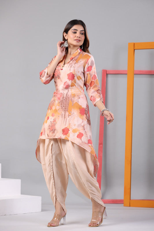 Peach Blossom High-Low Co-ord Set