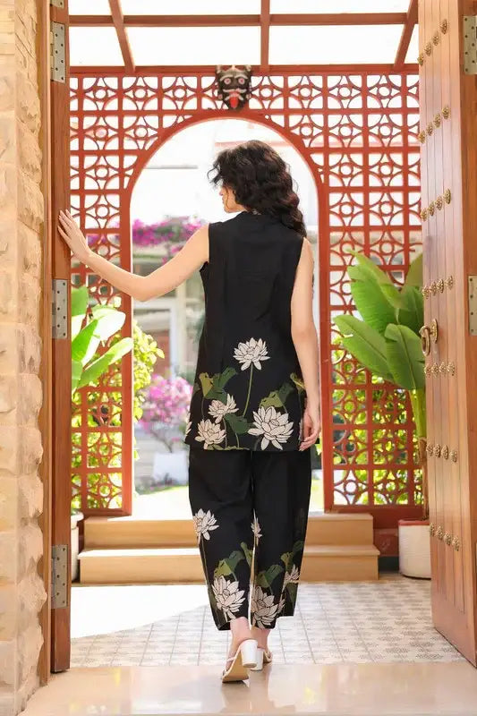 Inky Blossom Cotton Co-ord Set