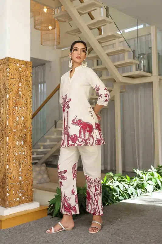Cherry Frost Cotton Flex Co-ord Set