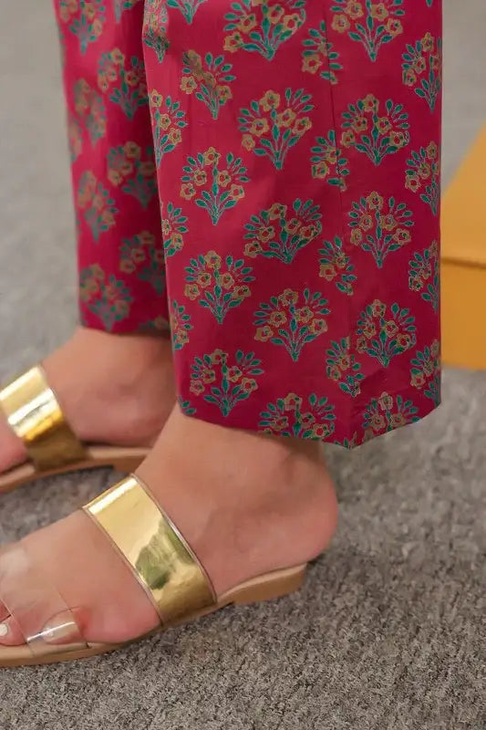 Aloha Mora on Maroon Cotton Co-ord Set